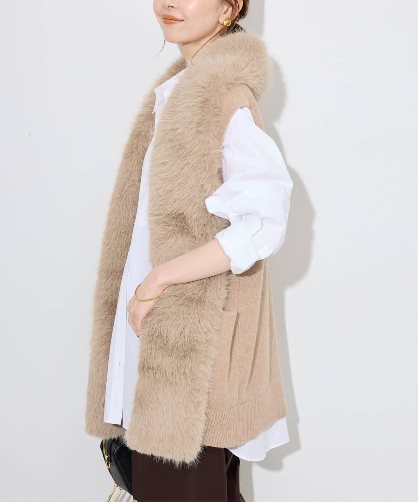 IENA SLOBE＊JQベスト The Skirt Chronicles SLOBE別注 Vネックベスト（ベスト
