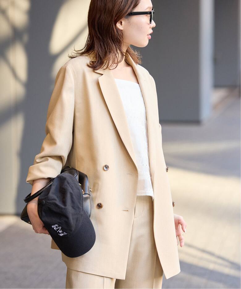 追加》ウォッシャブルツイルダブルジャケット（テーラードジャケット  