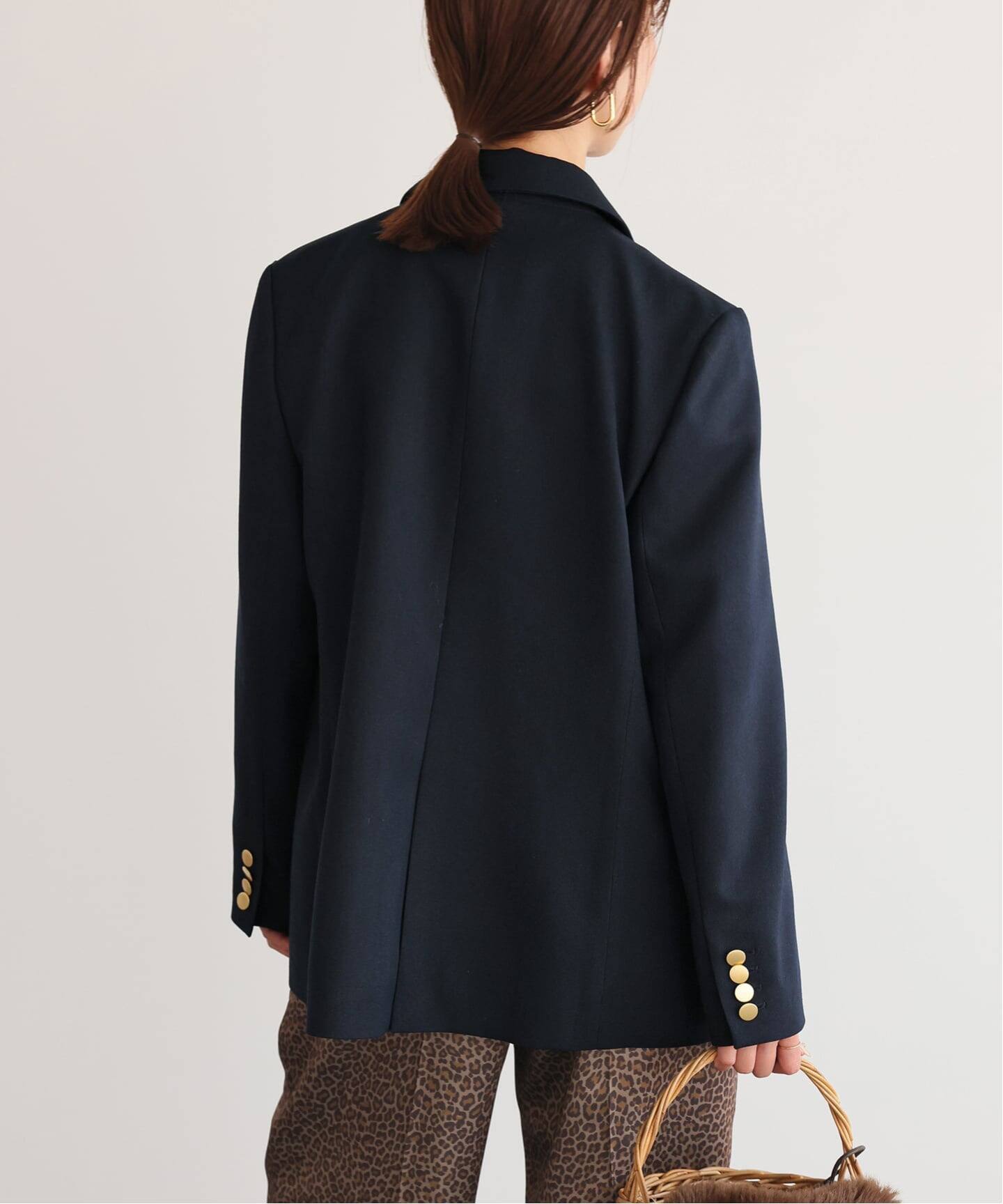 【2024SS】SLOBE IENA リネンライクダブルブレストジャケット 紺 2024SS】SLOBE IENA リネンライクダブルブレストジャケット 紺