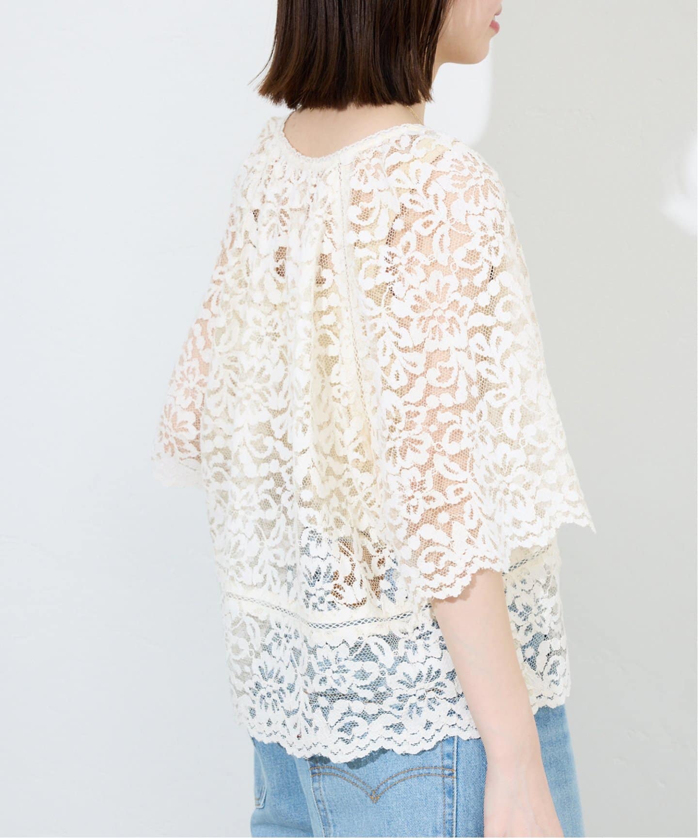 SLOBE IENA レースハーフスリーブジャケット レースハーフスリーブジャケット（その他ジャケット・スーツ