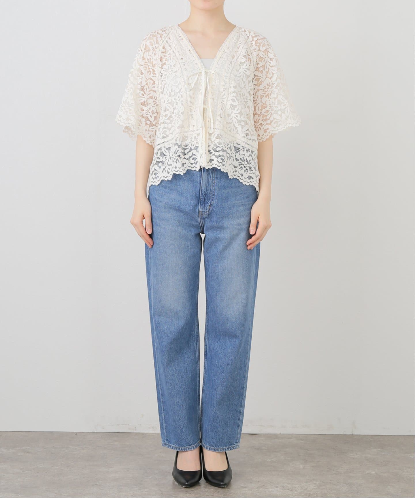 SLOBE IENA レースハーフスリーブジャケット レースハーフスリーブジャケット | スローブ イエナ(SLOBE IENA