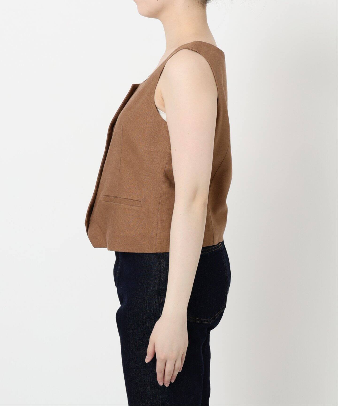 SLOBE IENA｜リネン混スクエアジレ | Rakuten Fashion(楽天