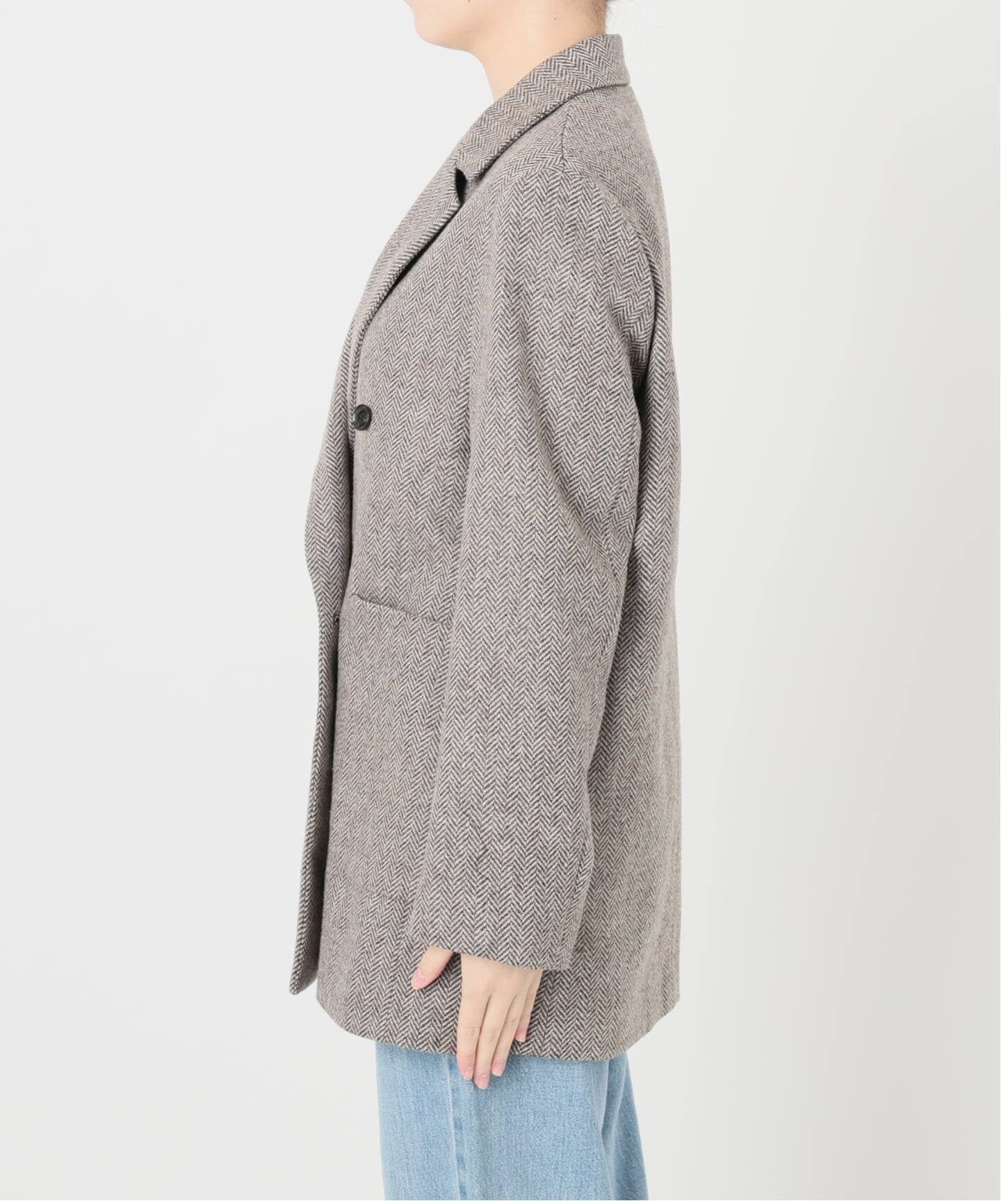 IENA LA BOUCLE ヘリンボーンジャケット（テーラードジャケット