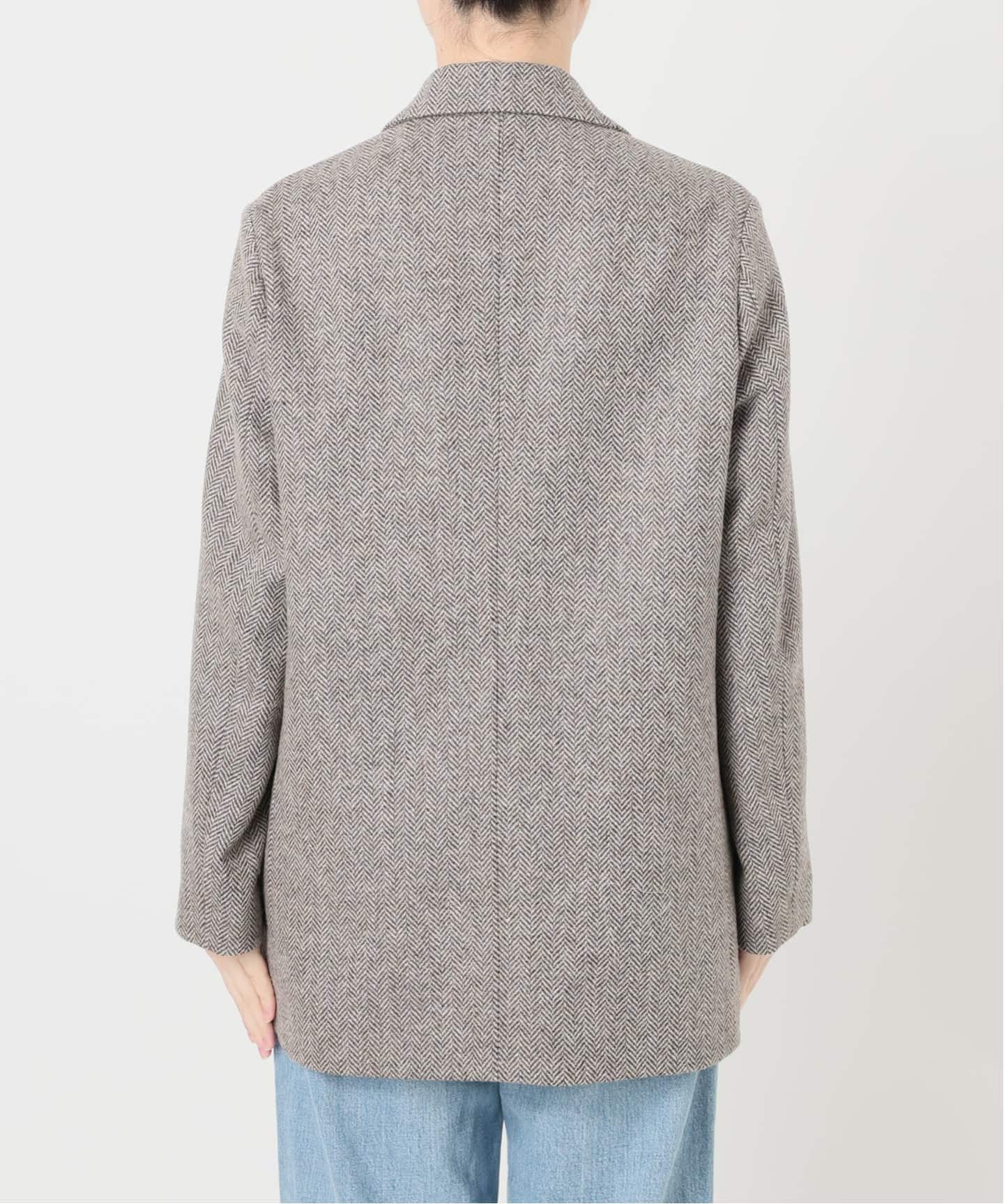 IENA LA BOUCLE ヘリンボーンジャケット（テーラードジャケット