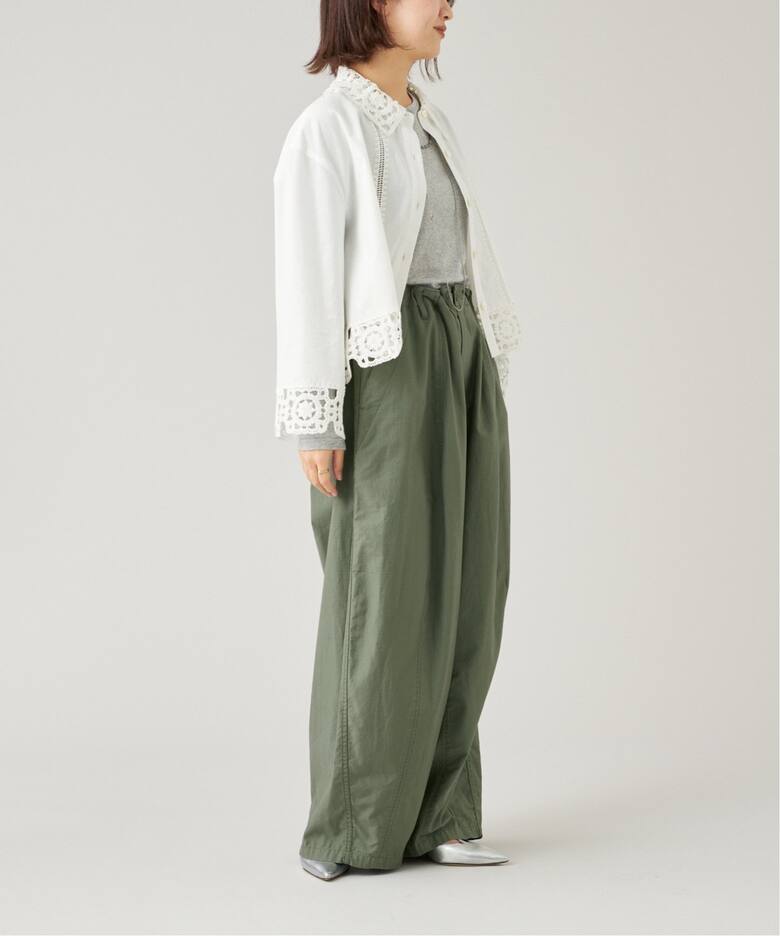 IENA LA BOUCLE エンブロイダリーレースコンビシャツ（シャツ 