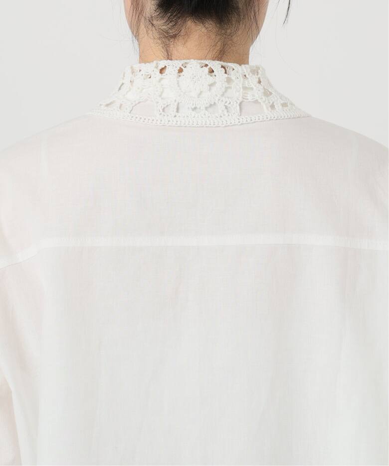 IENA LA BOUCLE エンブロイダリーレースコンビシャツ（シャツ 