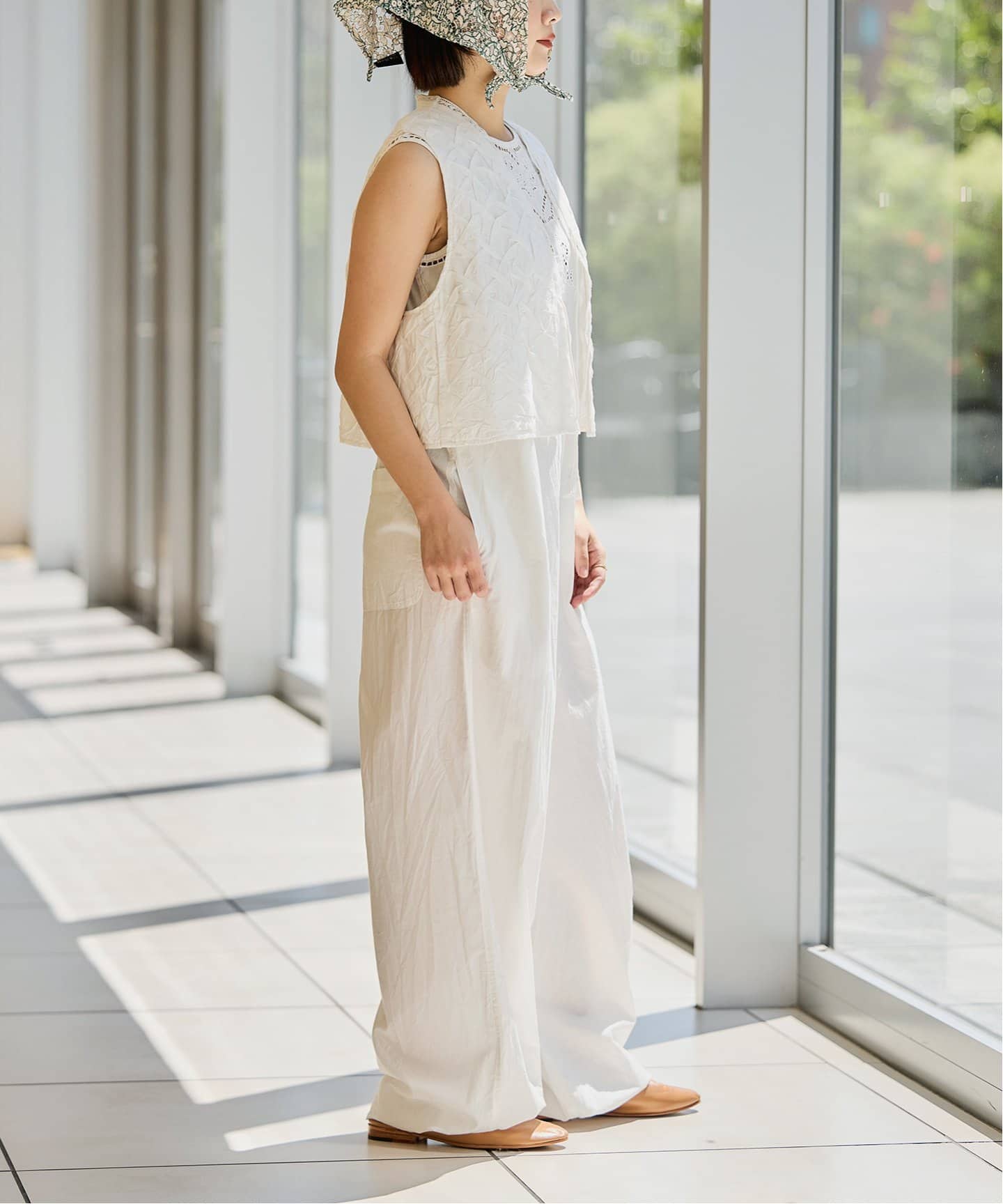 IENA LA BOUCLE ジオメトリックタックショートベスト　完売 IENA LA BOUCLE ジオメトリックタックショートベスト（ベスト