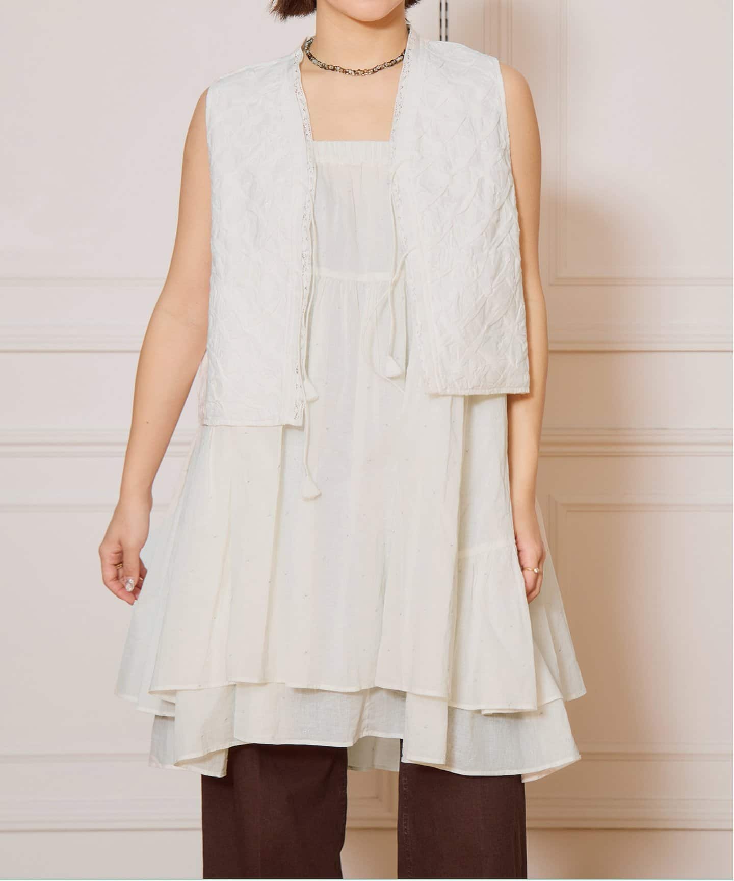 IENA LA BOUCLE ジオメトリックタックショートベスト（ベスト
