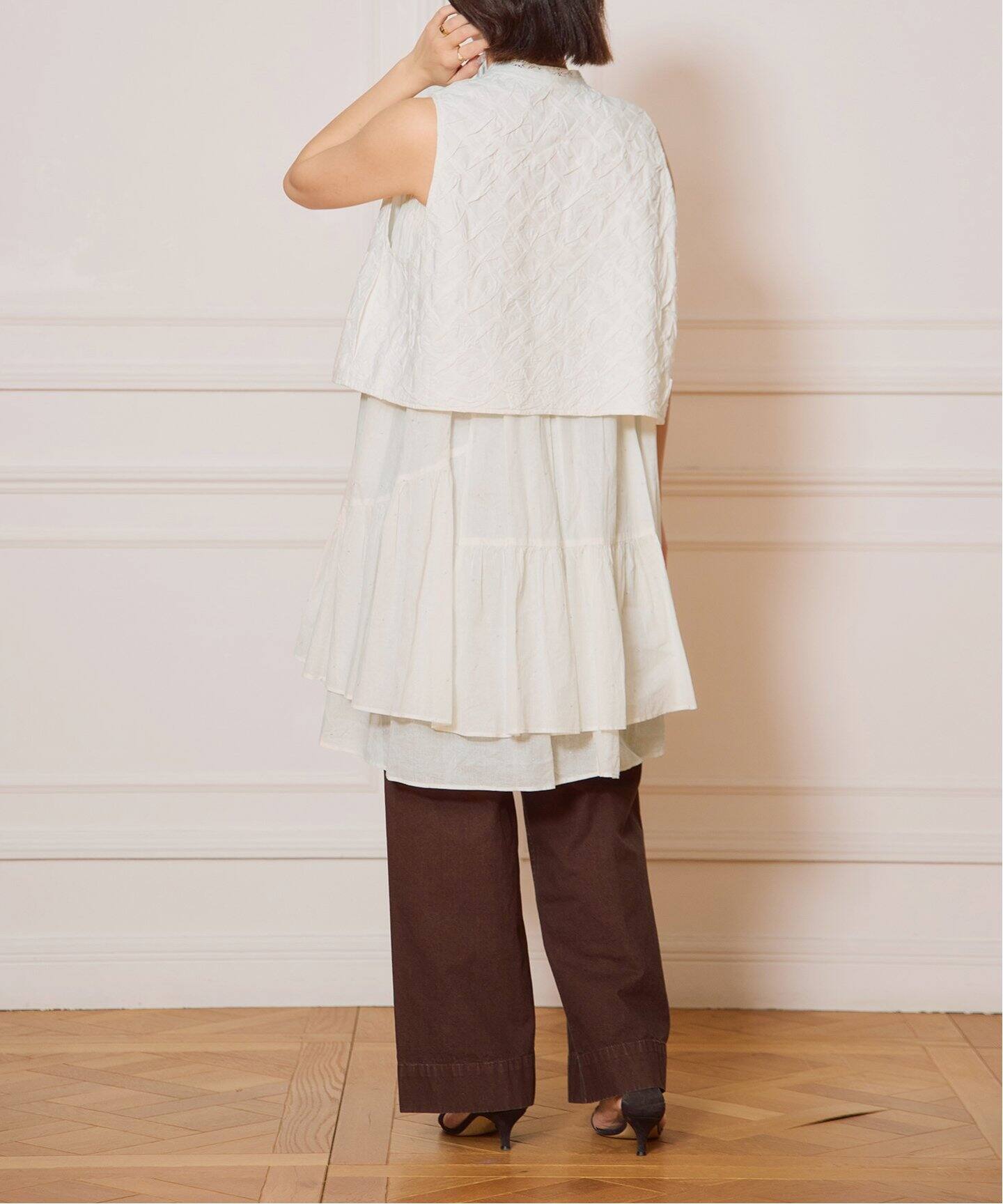 IENA LA BOUCLE ジオメトリックタックショートベスト（ベスト