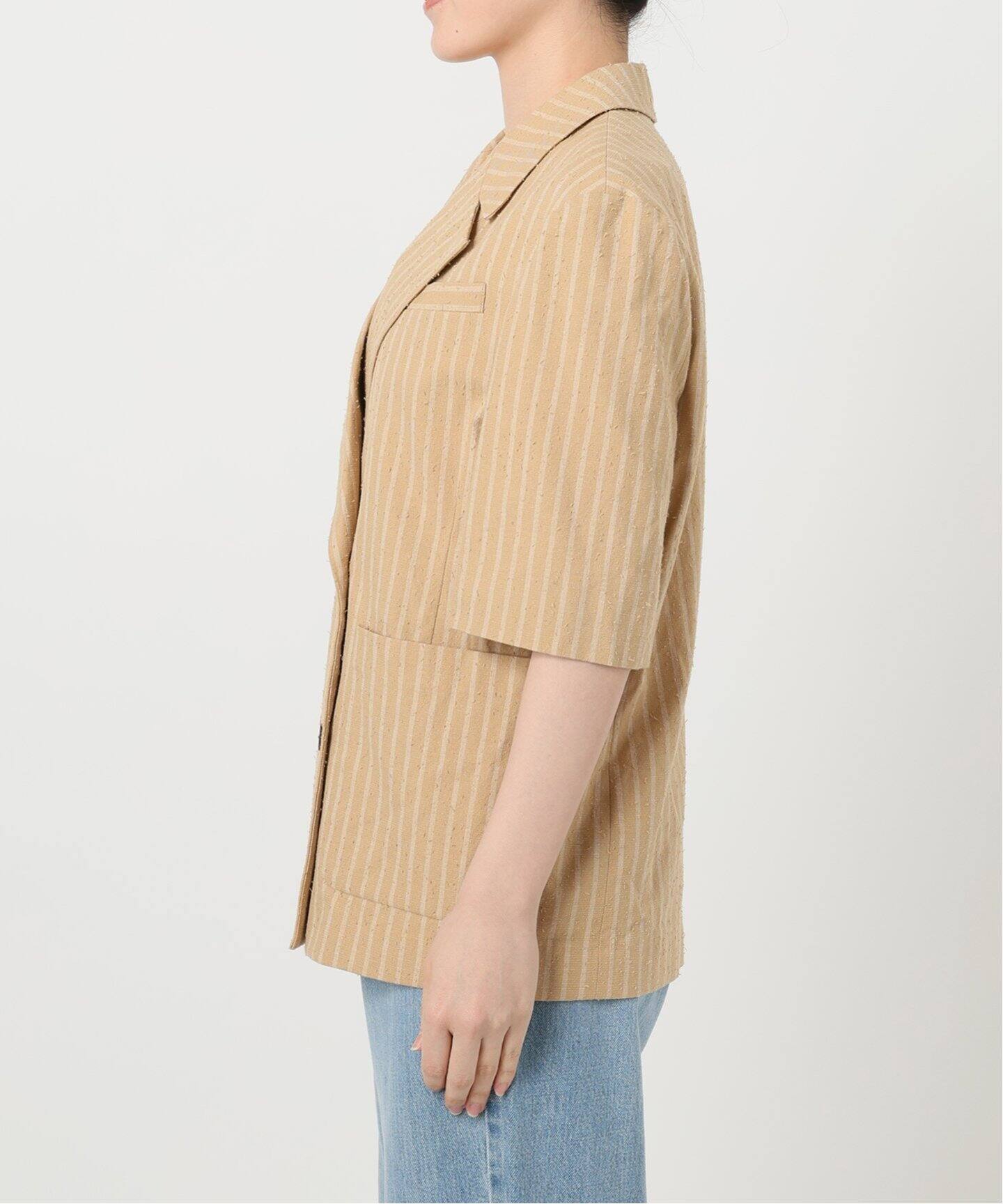 IENA LA BOUCLE カールヤーンハーフスリーブジャケット（その他