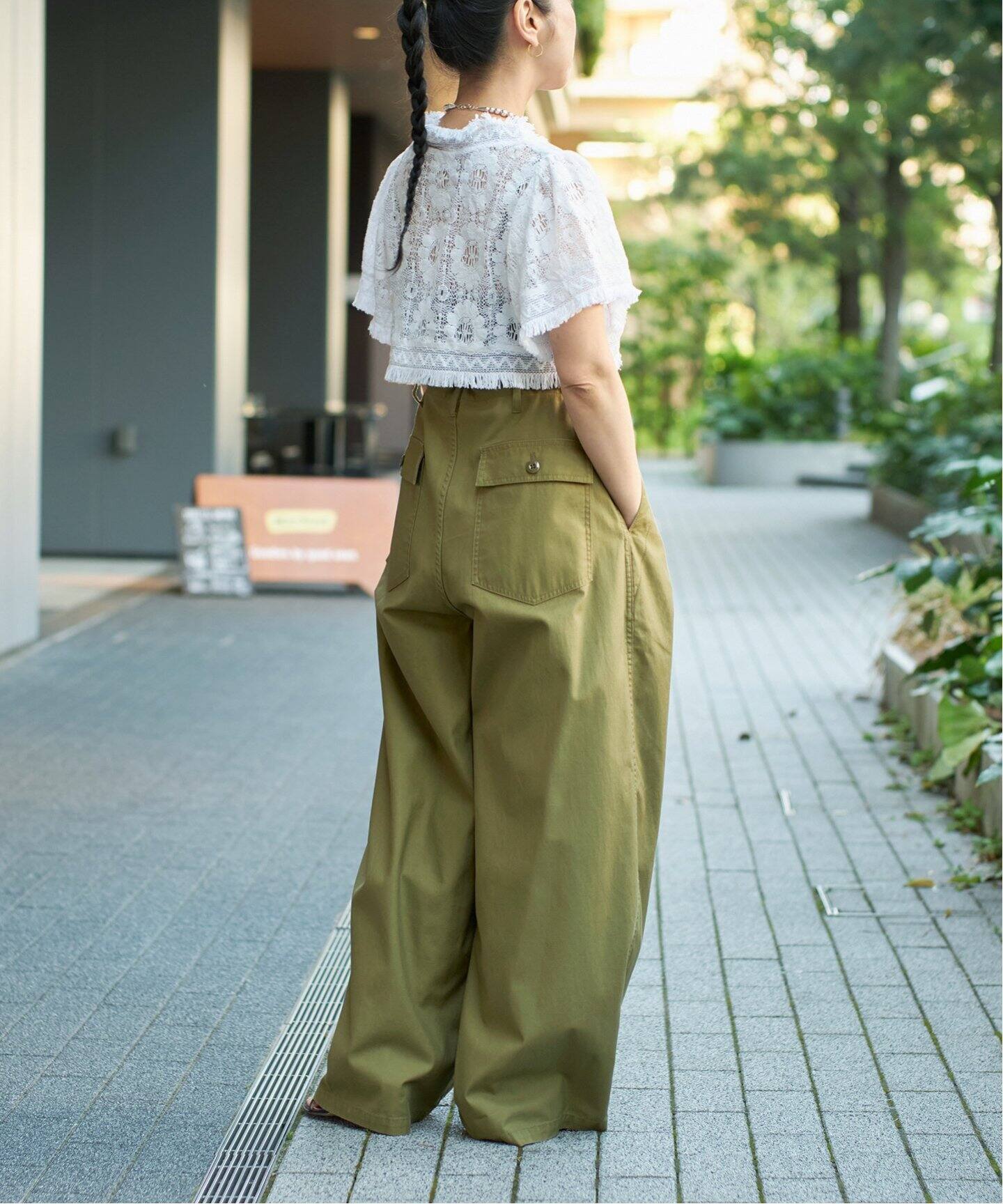 IENA LA BOUCLE コットンレースショートボレロ（シャツ／ブラウス
