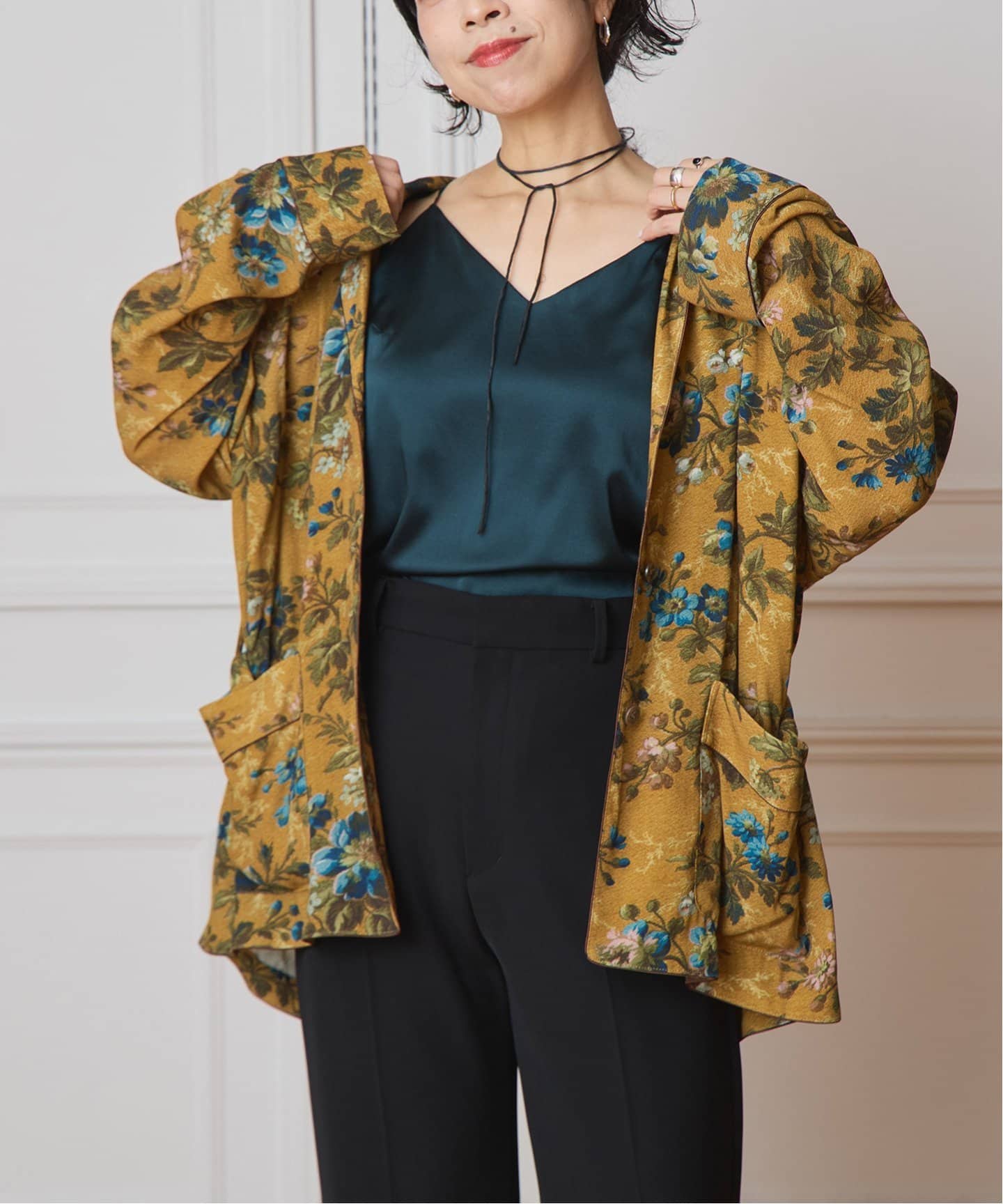 IENA LA BOUCLE Vintageプリントシャツジャケット（その他