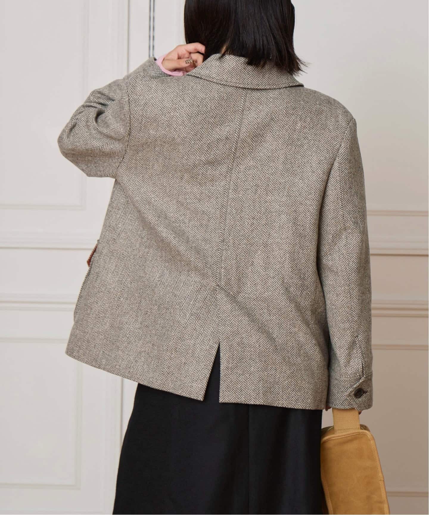 IENA LA BOUCLE ヘリンボーンサファリジャケット（その他ジャケット