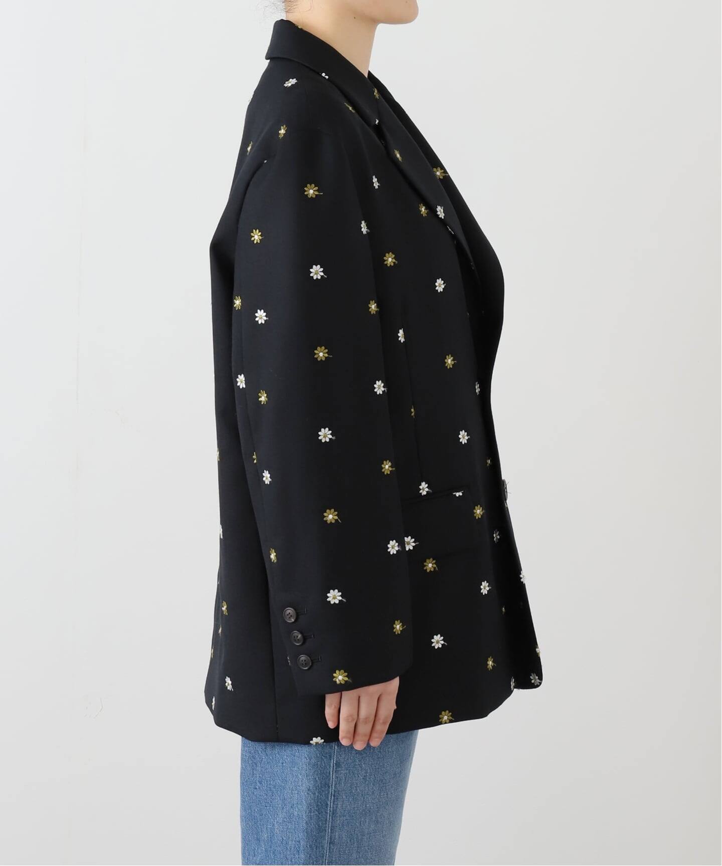IENA LA BOUCLE ウールマットシャンブレ　2Bジャケット IENA LA BOUCLE ウールマットシャンブレ 2Bジャケット