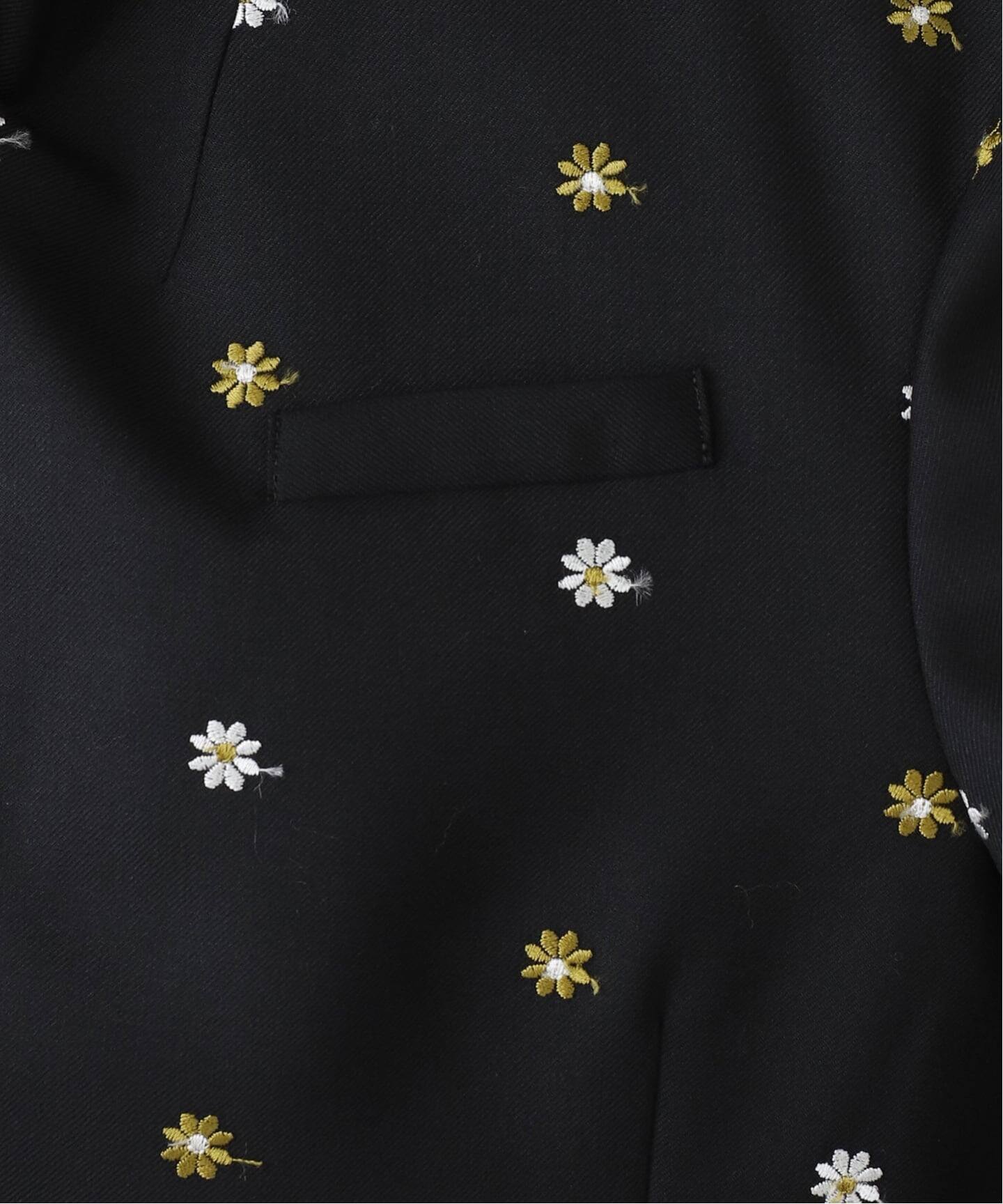 IENA LA BOUCLE フラワーエンブロイダリーウール2Bジャケット