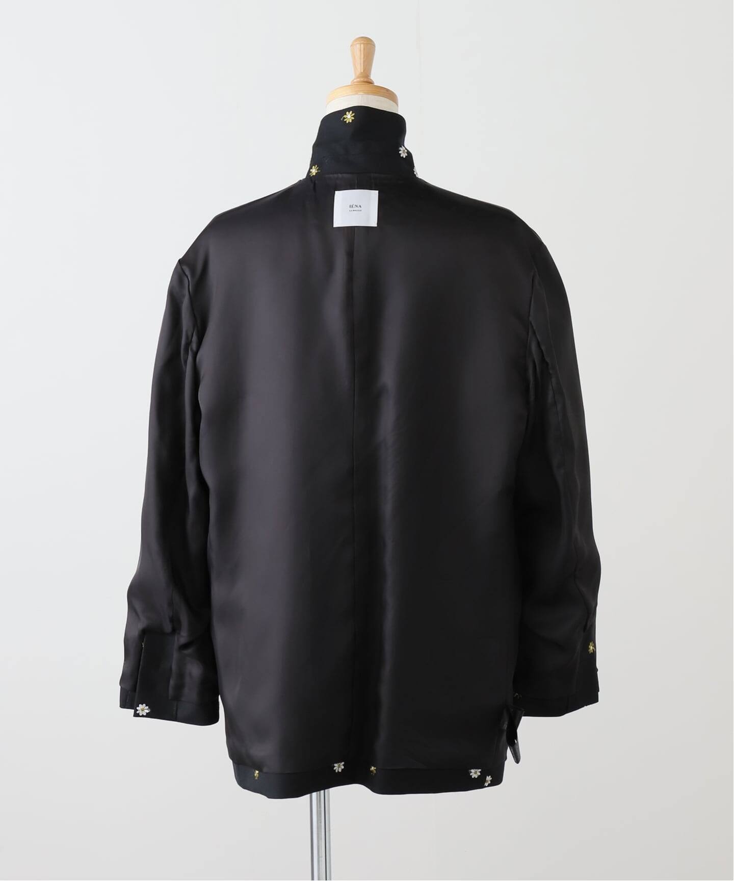 IENA LA BOUCLE フラワーエンブロイダリーウール2Bジャケット 