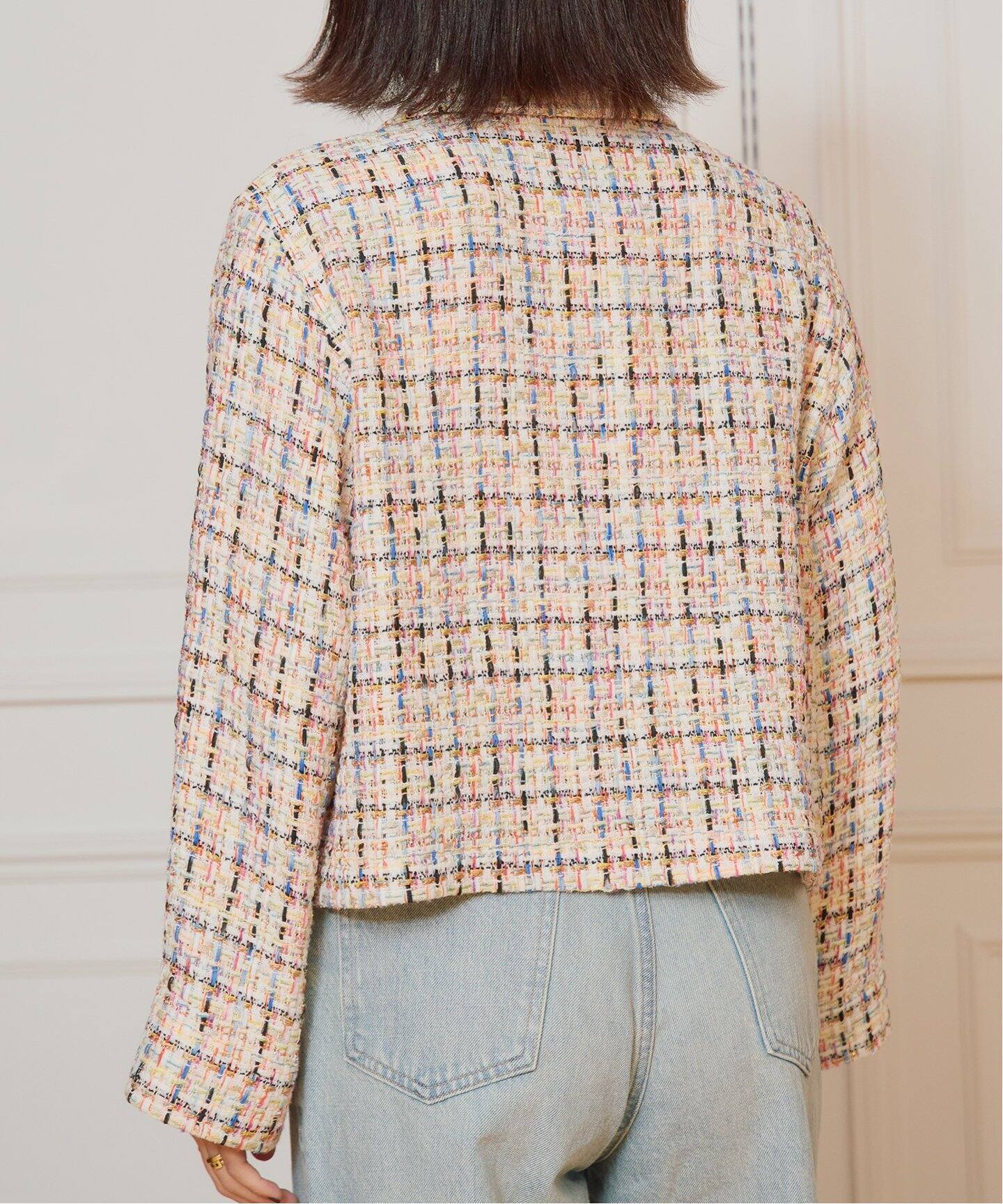 IENA LA BOUCLE ツイードクロップドジャケット（その他ジャケット  