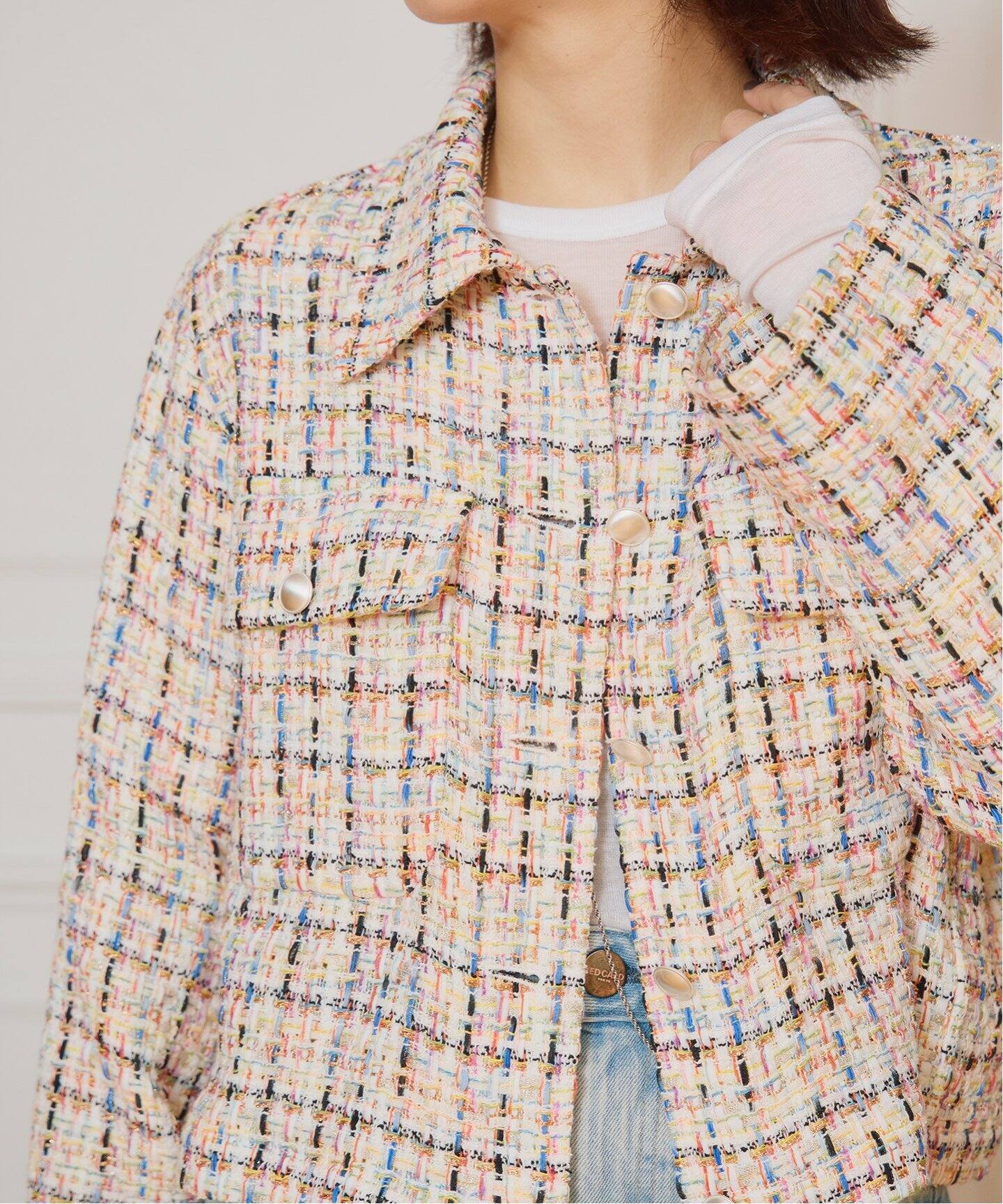 IENA LA BOUCLE ツイードクロップドジャケット（その他