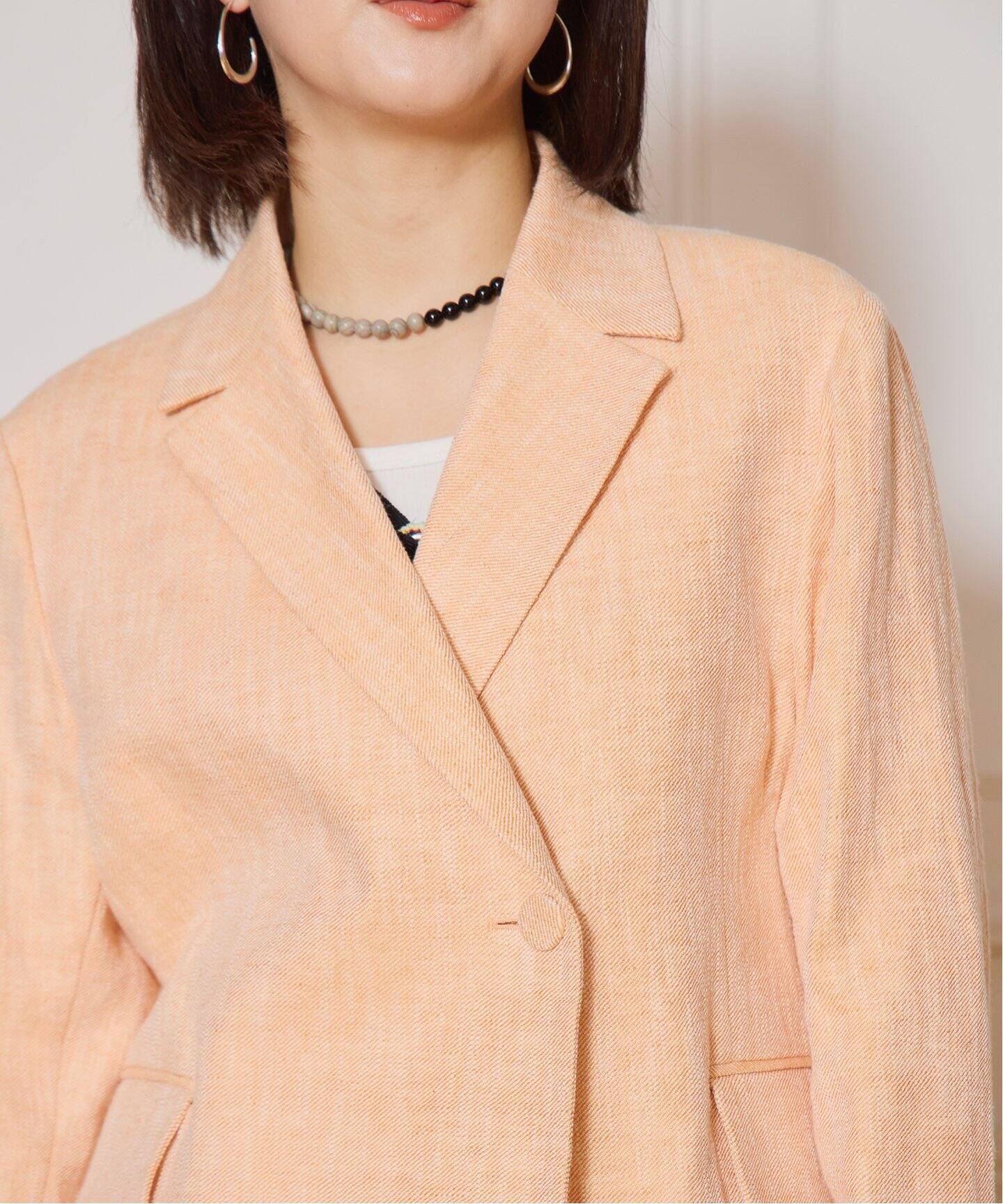 IENA LA BOUCLE リネンコットンジャケット（テーラードジャケット 
