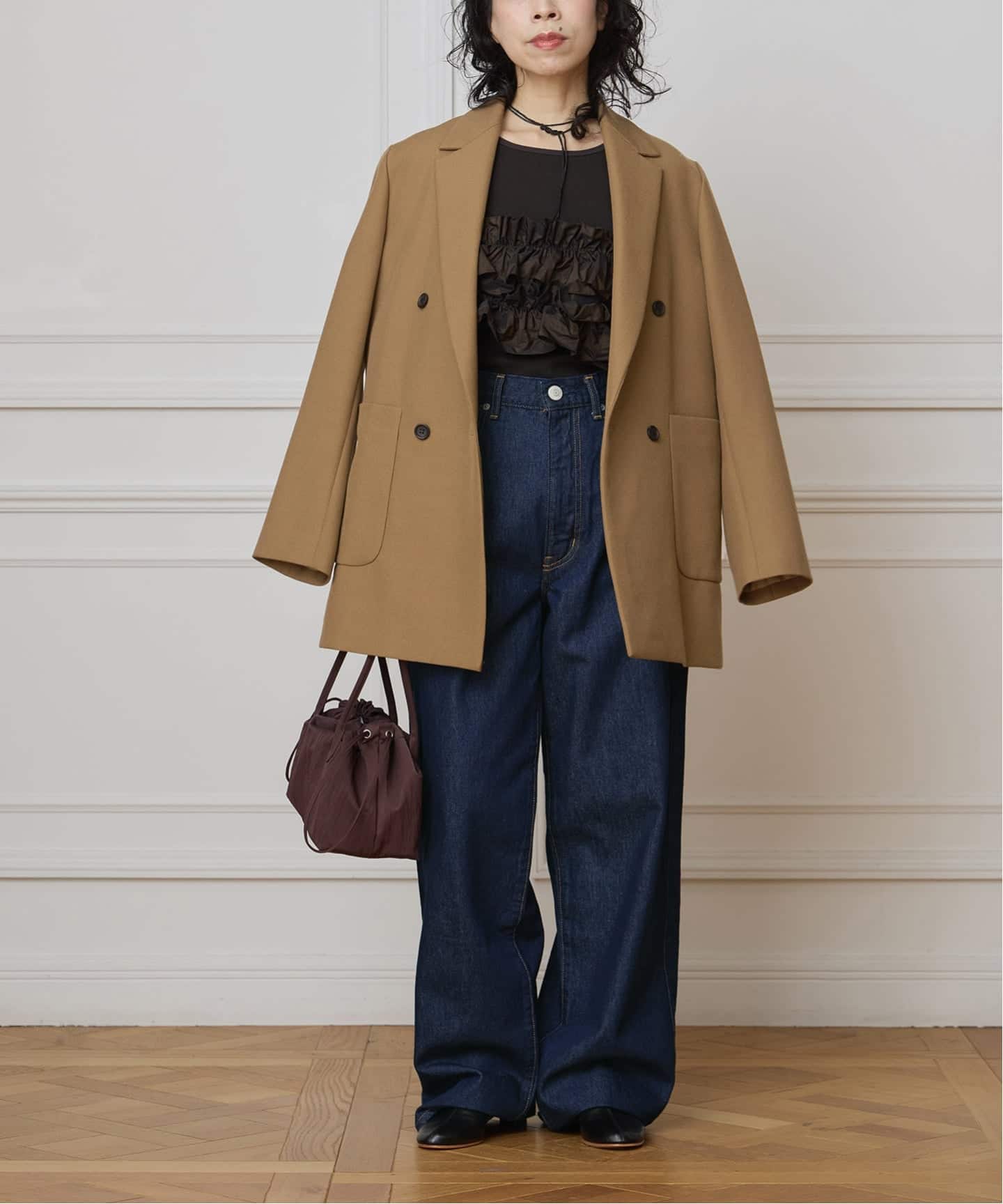 IENA LA BOUCLE SHEEPレザージャケット　新品未使用 追加》【WEB限定】IENA LA BOUCLE SHEEPレザージャケット（ノー