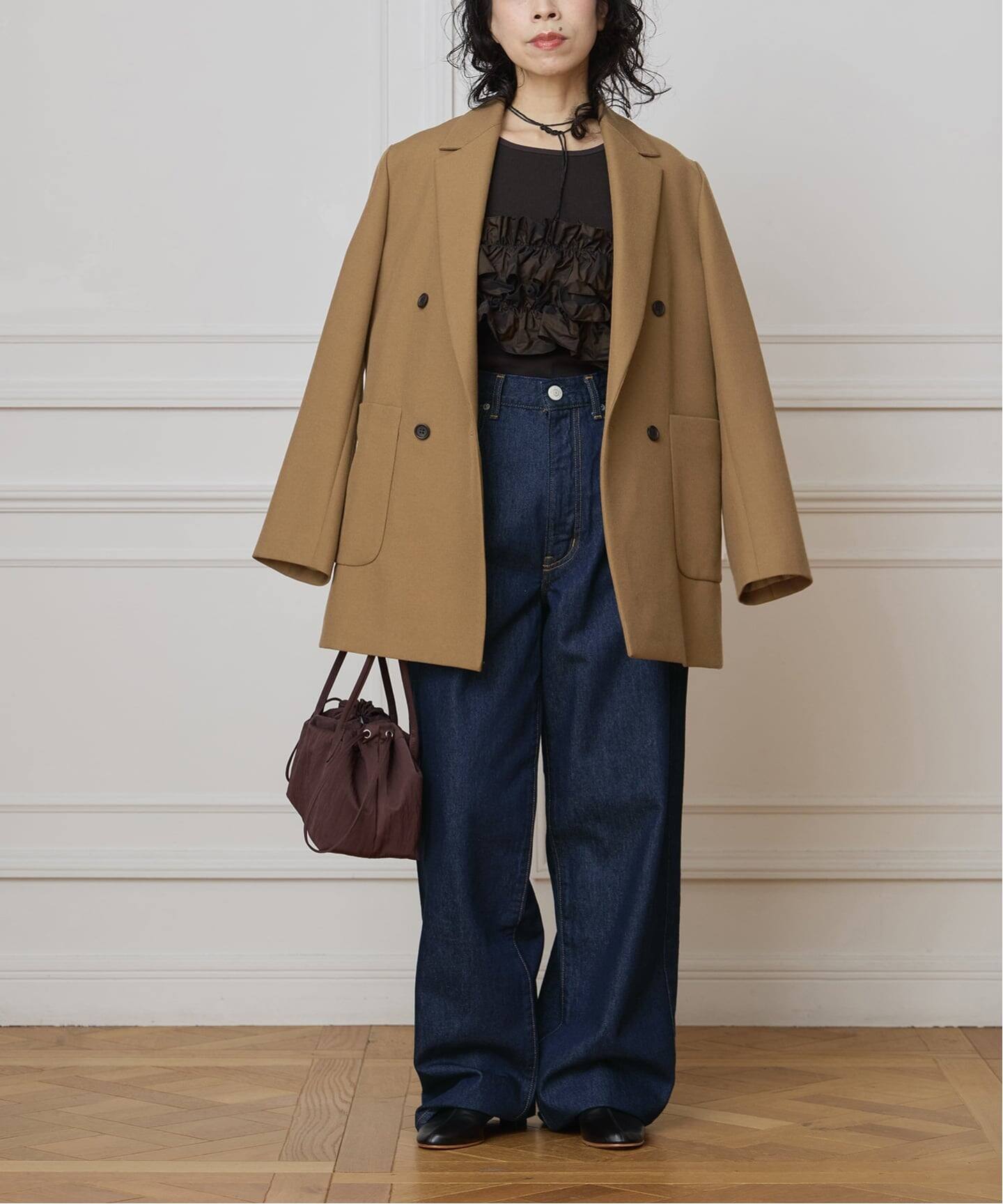 WEB限定】IENA LA BOUCLE 強撚サージテーラードジャケット（テーラード