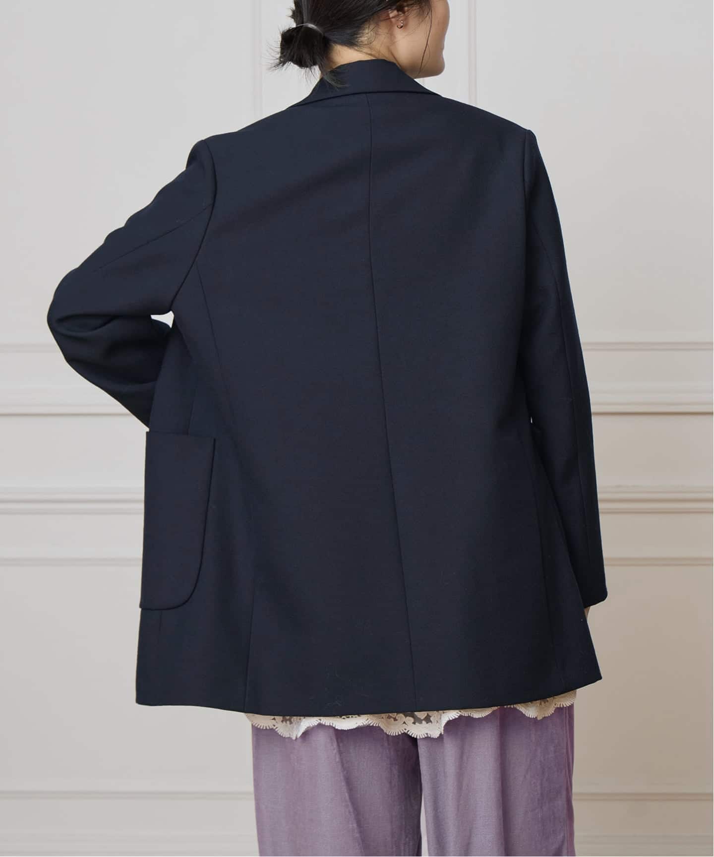 WEB限定】IENA LA BOUCLE 強撚サージテーラードジャケット