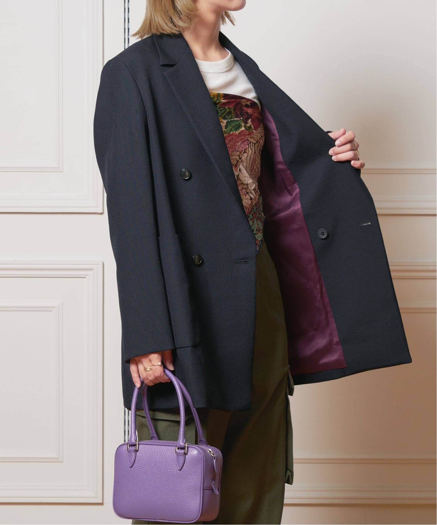 WEB限定】IENA LA BOUCLE 強撚サージテーラードジャケット