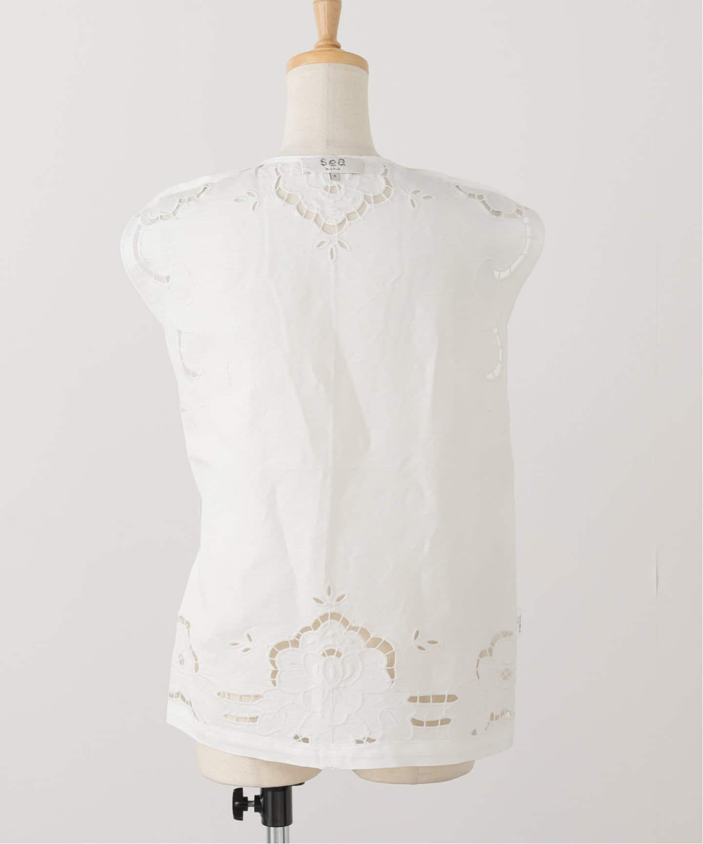 SEA NEW YORK/シー ニューヨーク DAHLIA EYELET VEST W/BELT(D1