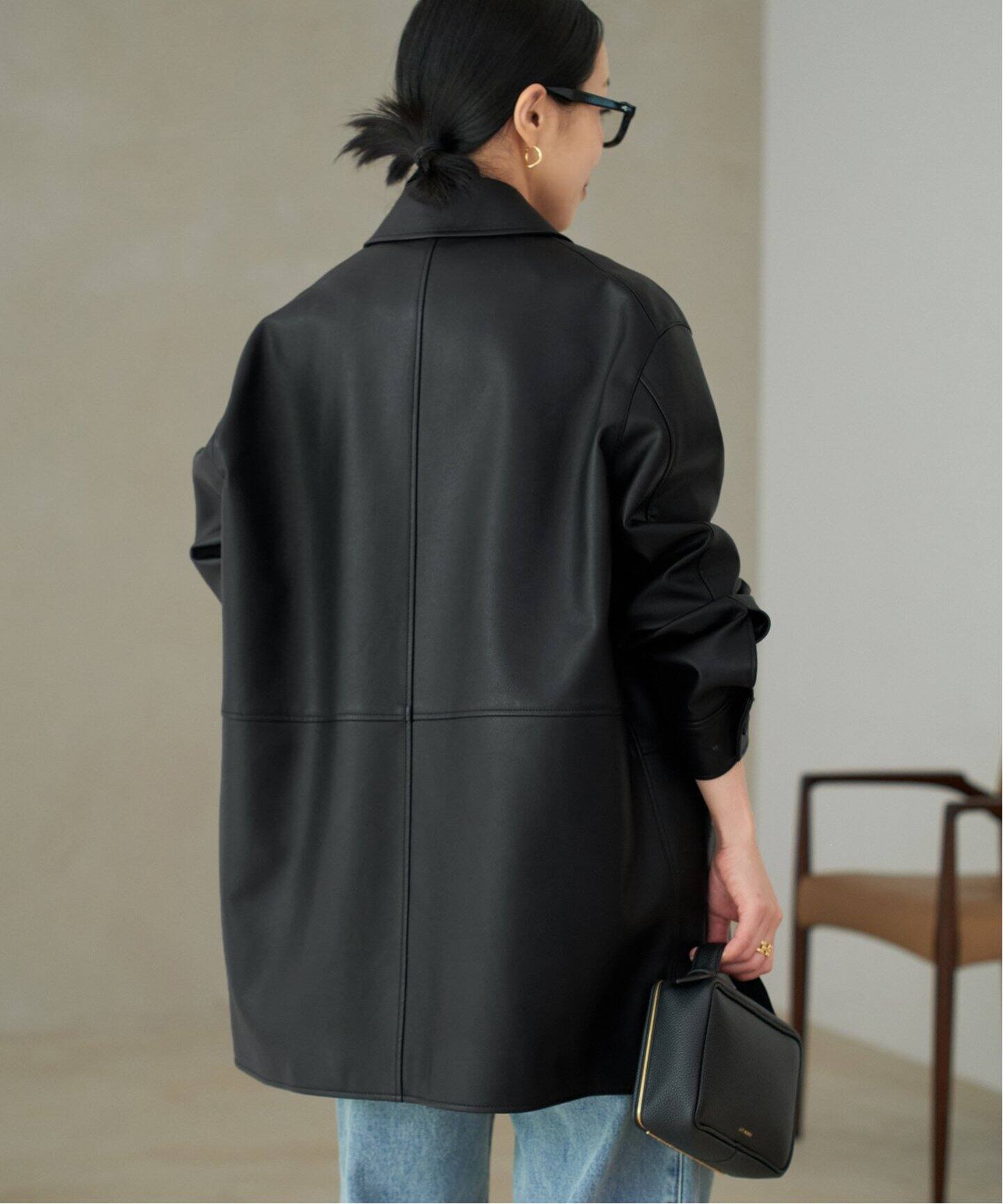 plage レザーライクブルゾン 予約》Leather Like Car コート（その他ブルゾン／アウター