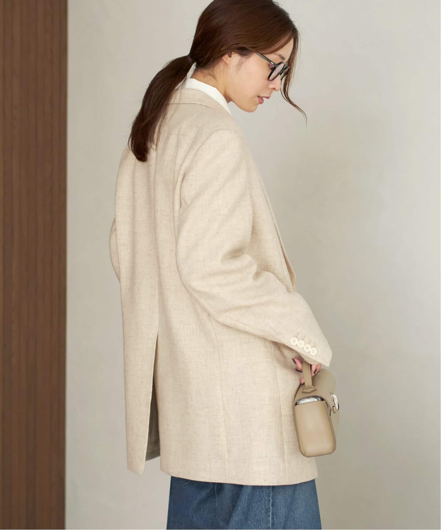 PlageプラージュBigTailored ジャケット ベージュ　38 プラージュplage☆Big Tailored ジャケット ベージュ38