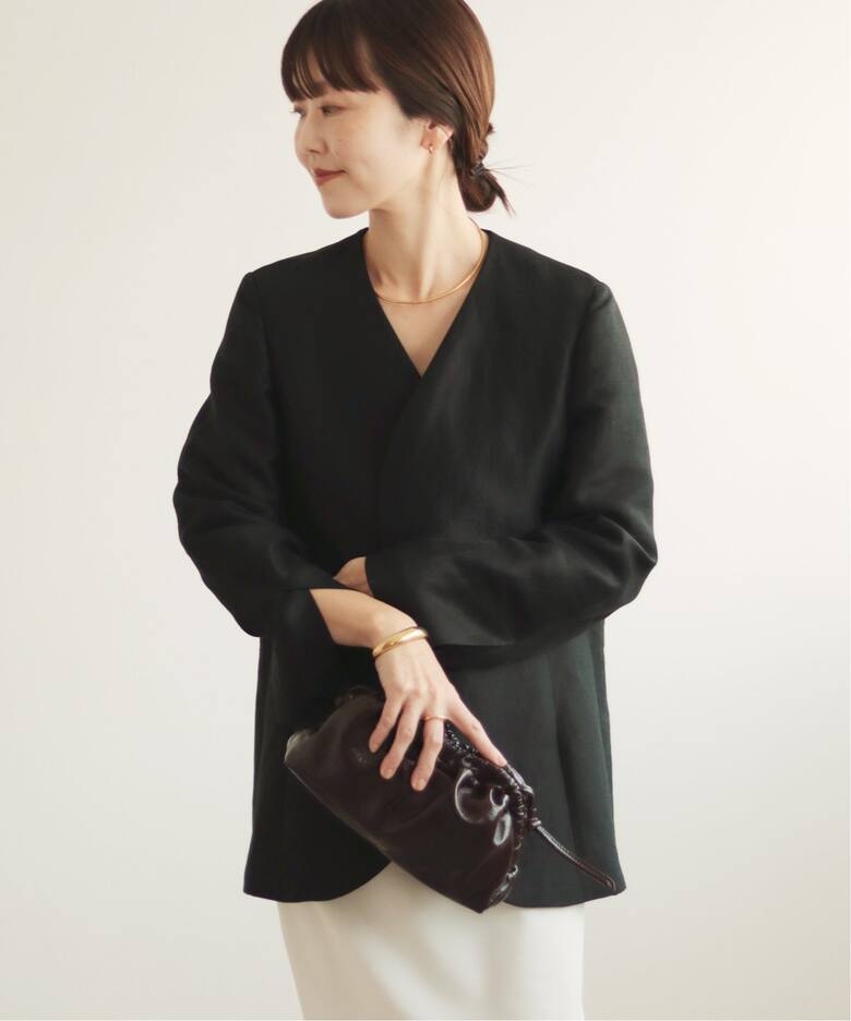 追加》Shantung ジャケット（ノーカラージャケット）｜Plage  