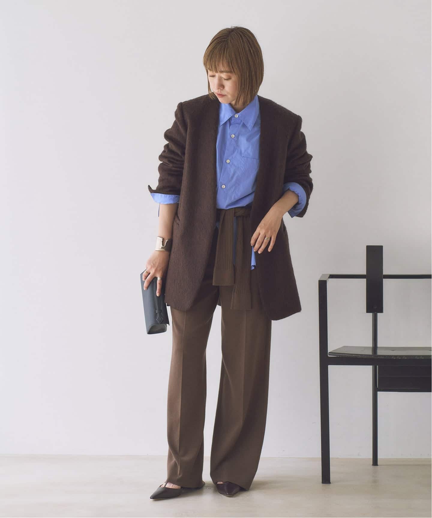 plage シャギージャケット　38 Shaggy Big ジャケット（ノーカラージャケット）｜Plage（プラージュ