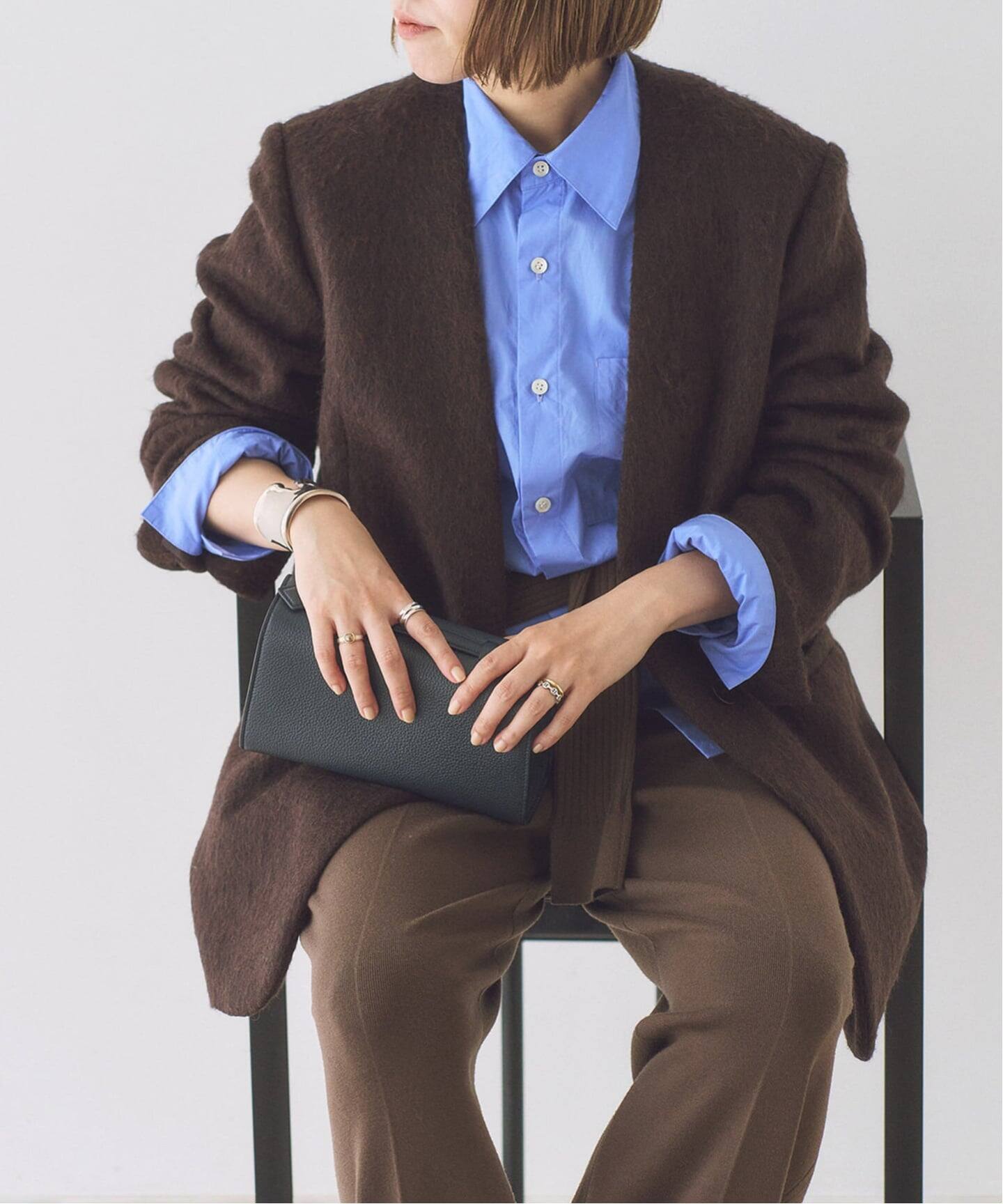 Shaggy Big ジャケット（ノーカラージャケット）｜Plage