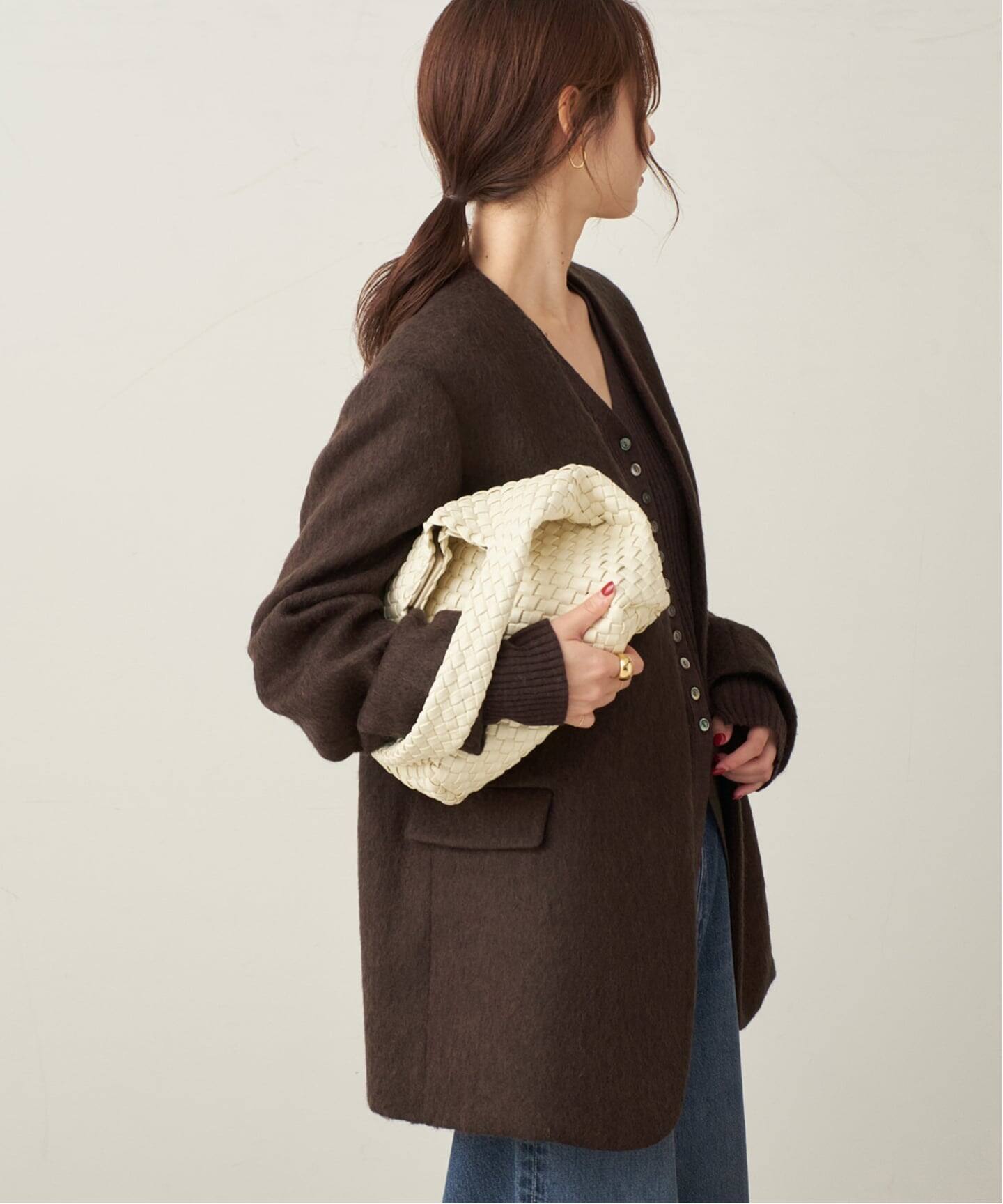 めぐplage organic wool ジャケット　ブラック　36サイズ めぐplage organic wool ジャケット ブラック 36サイズ めぐplage