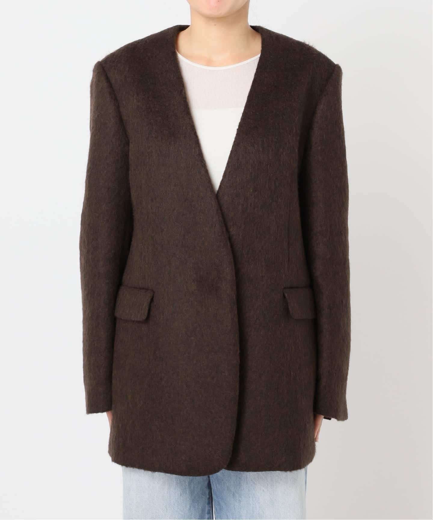 plage シャギージャケット　38 Shaggy Big ジャケット（ノーカラージャケット）｜Plage（プラージュ