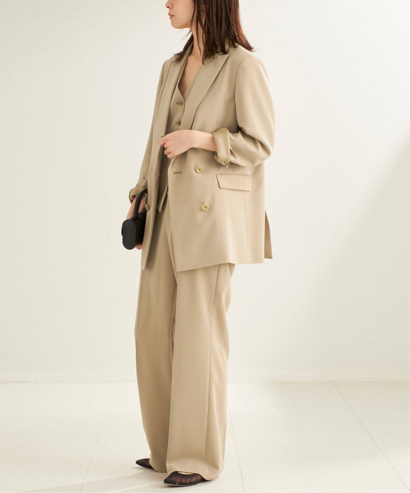 PLAGE ベージュ テーラードジャケット 38　クリーニング済 Plage Big Tailored ジャケット オーバーサイズ 日本製
