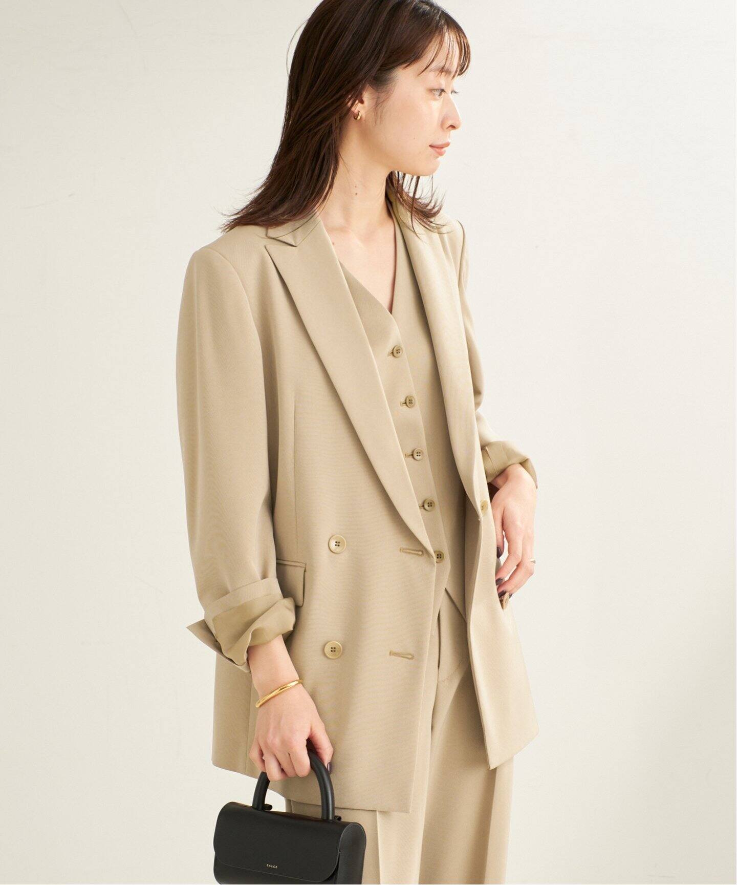 PLAGE ベージュ テーラードジャケット 38　クリーニング済 Plage Big Tailored ジャケット オーバーサイズ 日本製