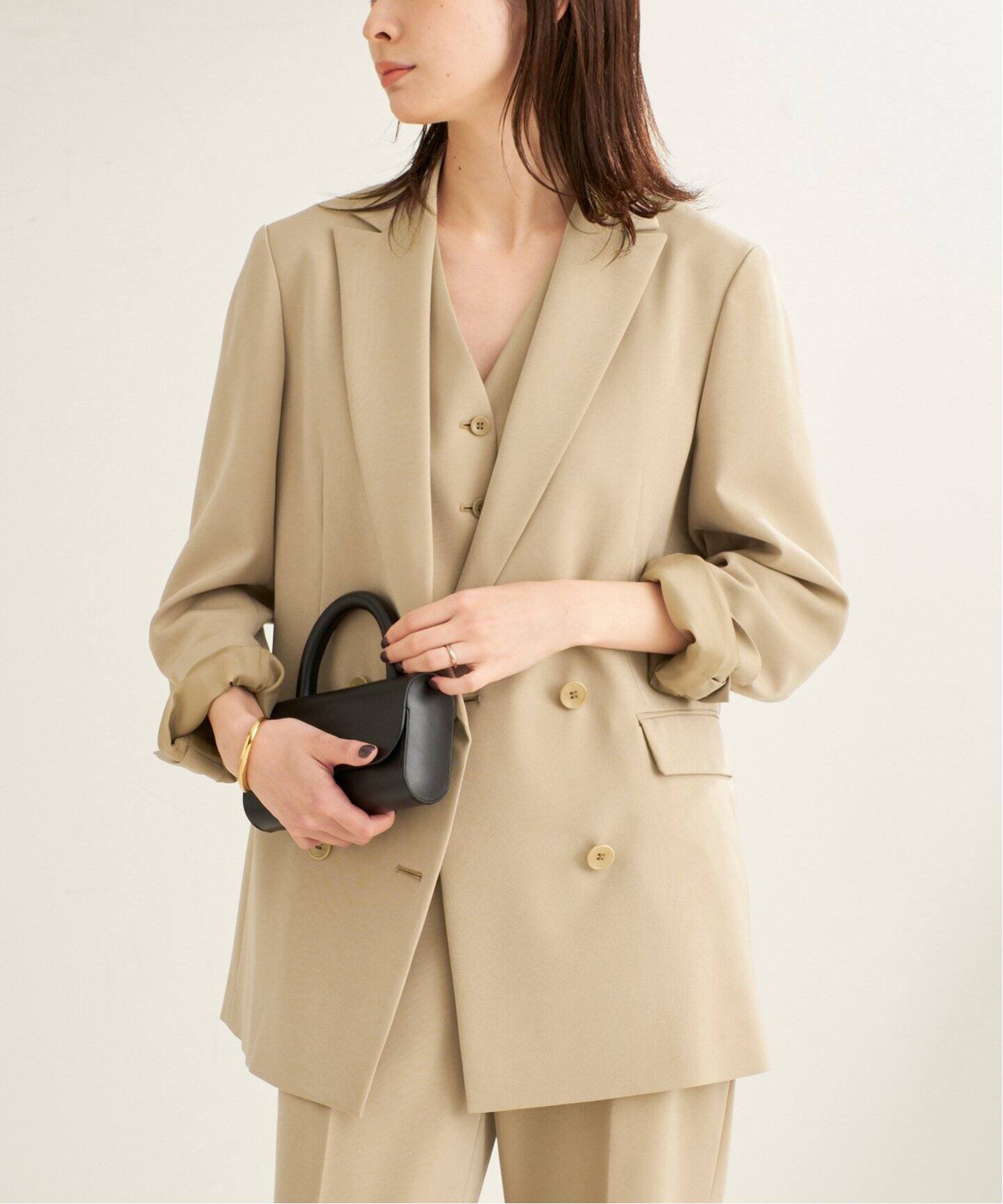 Twill W Breasted ジャケット（テーラードジャケット）｜Plage 