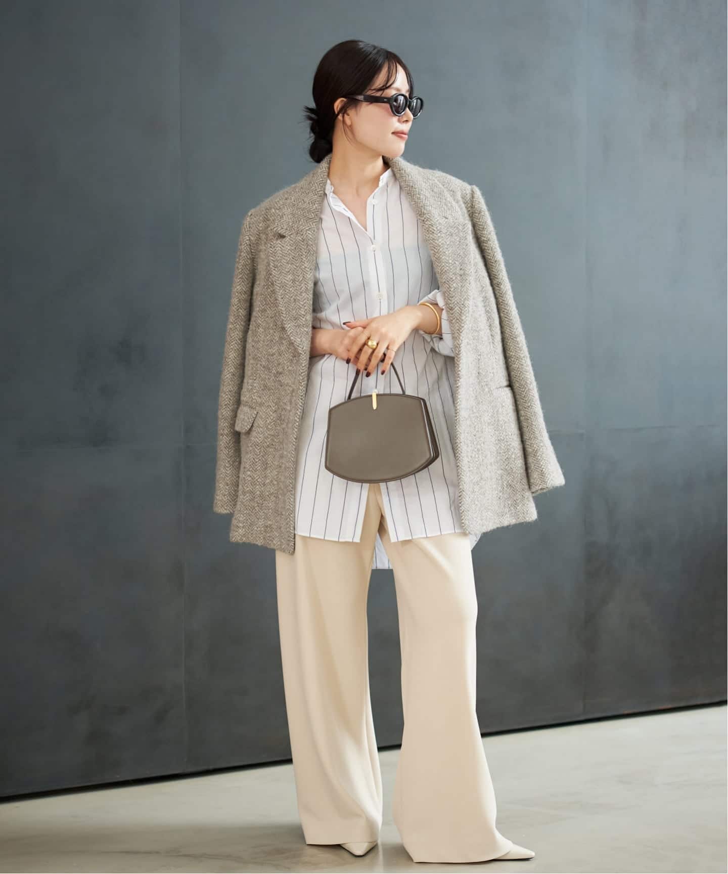 R'IAM-PLAGE ヘリンボーンジャケット R'IAM ヘリンボンコートジャケット（テーラードジャケット）｜Plage