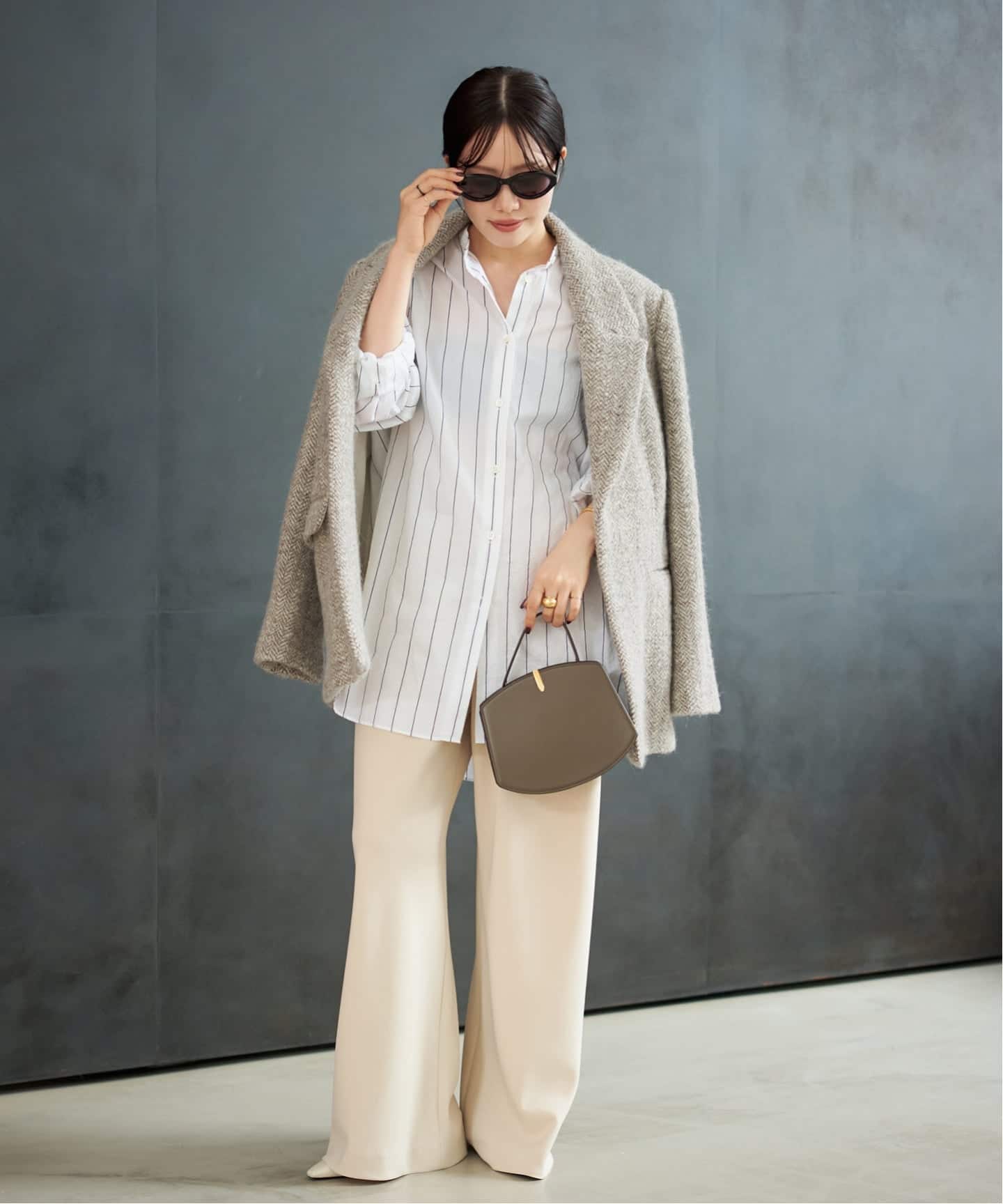 予約》R'IAM ヘリンボンコートジャケット（テーラードジャケット