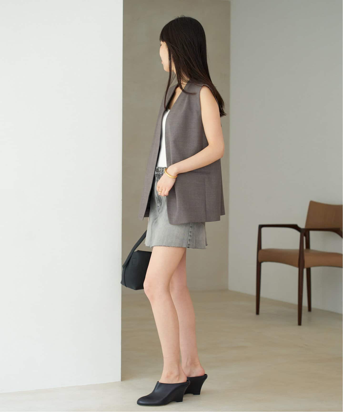 一部カラー有楽町店・WEB限定追加》calla lily ジレ（ジレ）｜Plage