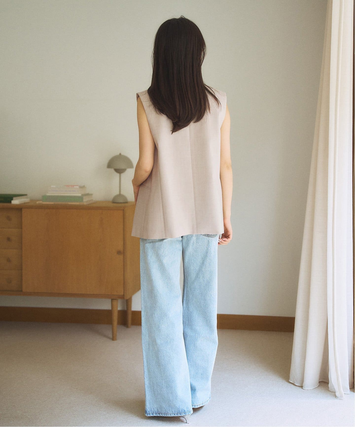 【新品タグ付き】Plage calla lily ジレ (gray) ベスト calla lily ジレ (gray)（ベスト）｜Plage（プラージュ）の