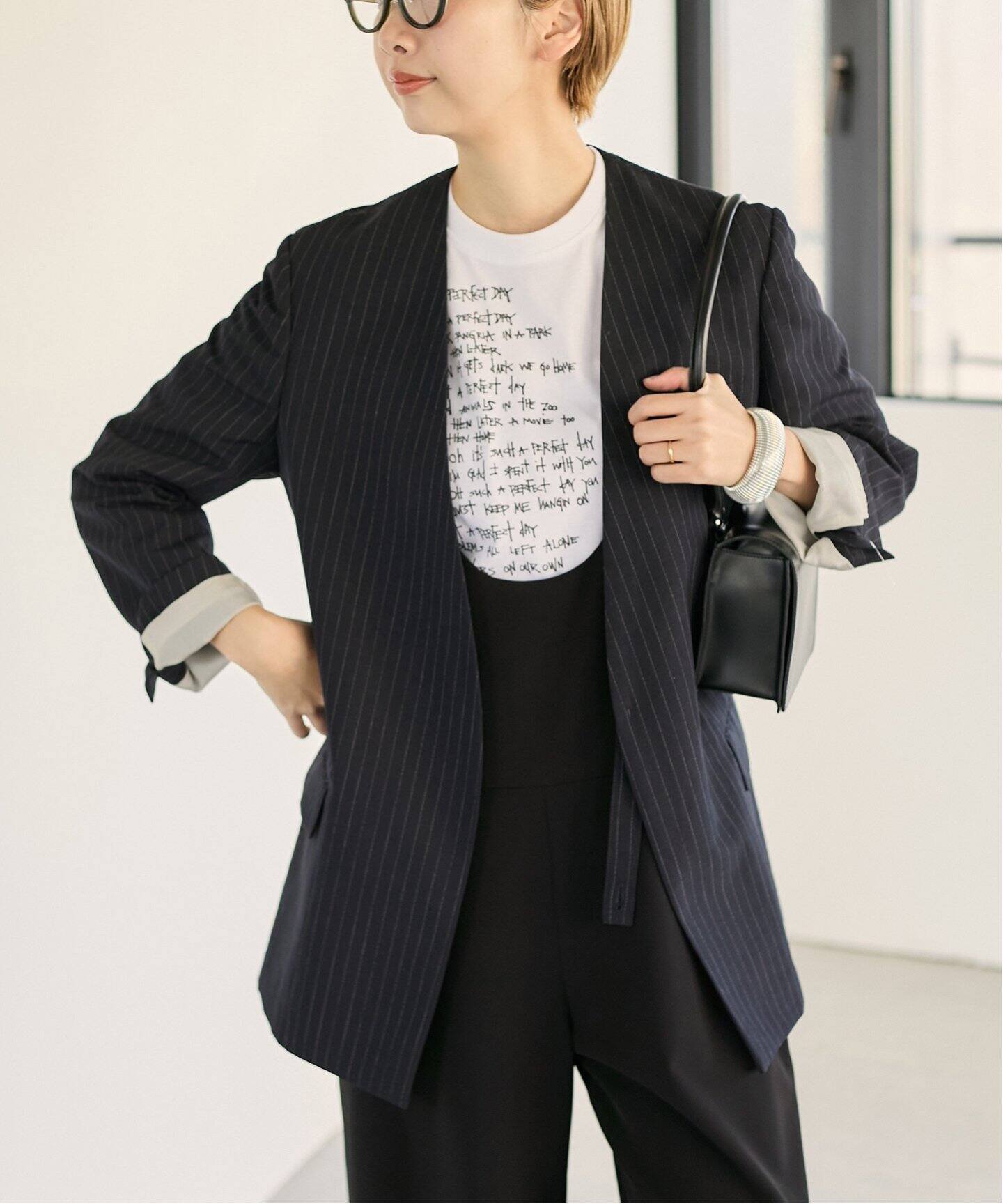 【未使用に近い】STRIPE SUMMER ジャケット　plage STRIPE SUMMER ジャケット（ノーカラージャケット）｜Plage