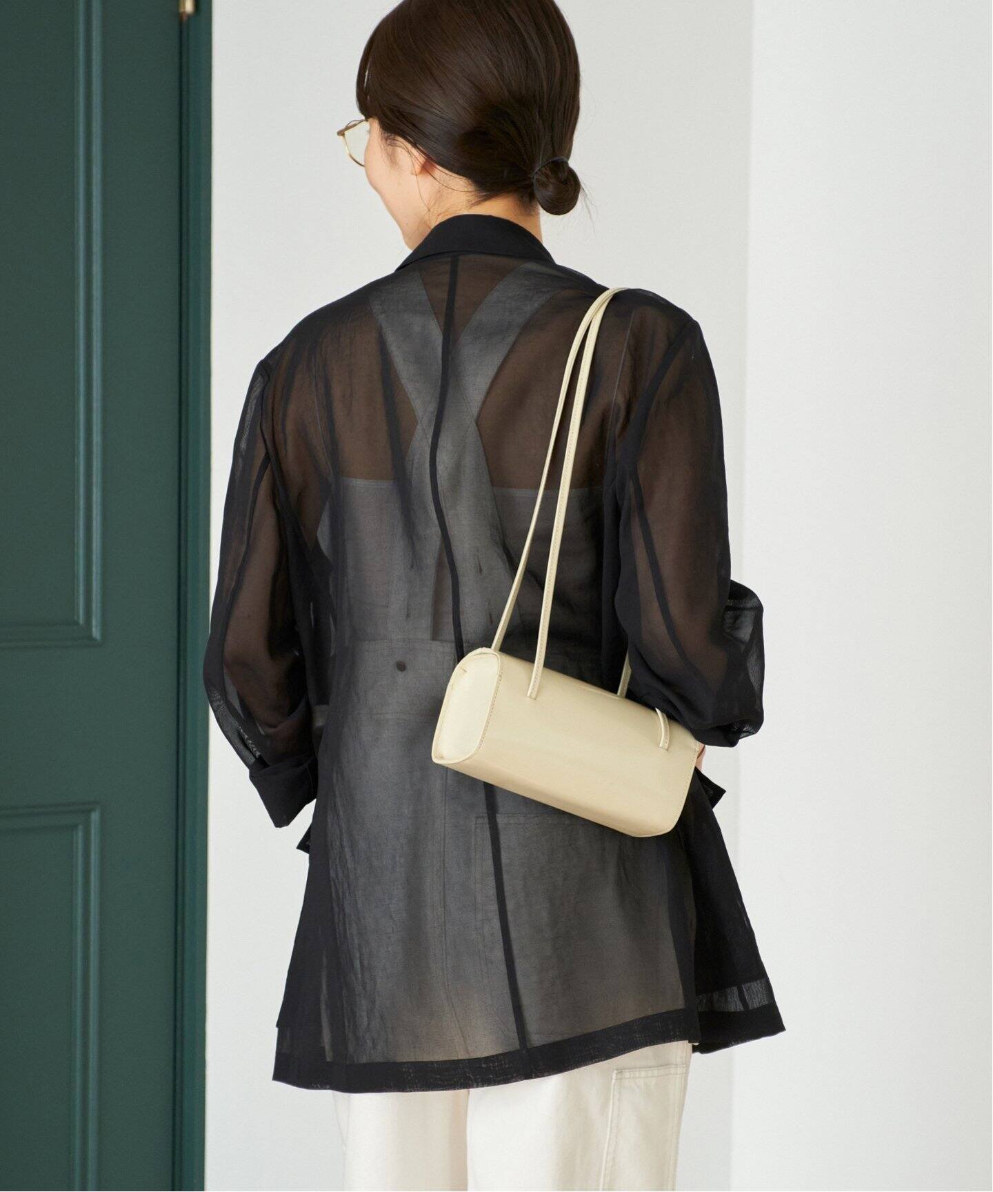 美品　Plage Sheer ジャケット　ブラック 36 plage ジャケット テーラードジャケット SHEER レディース