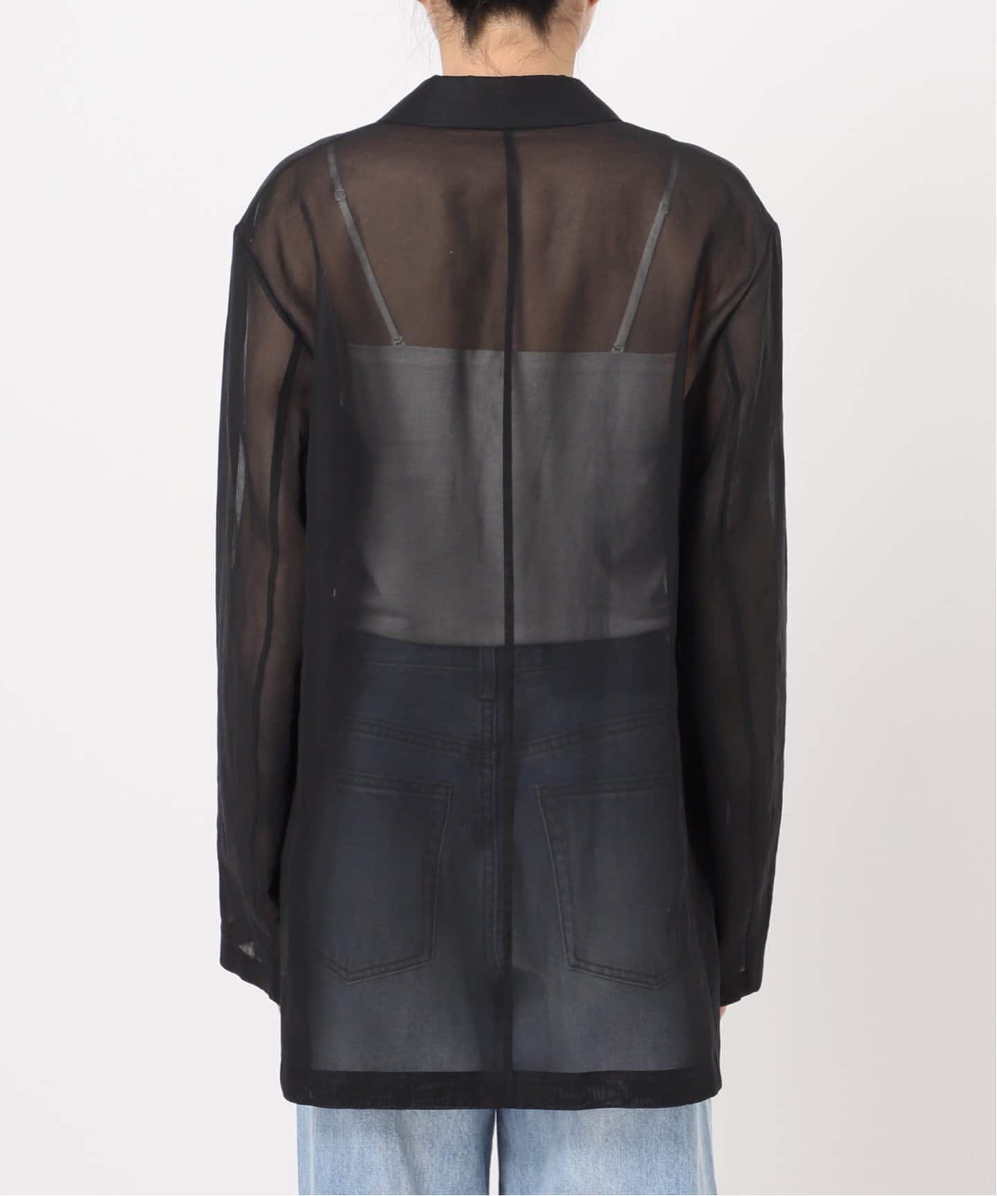 美品　Plage Sheer ジャケット　ブラック 36 美品Plage Sheer ジャケットブラック 36
