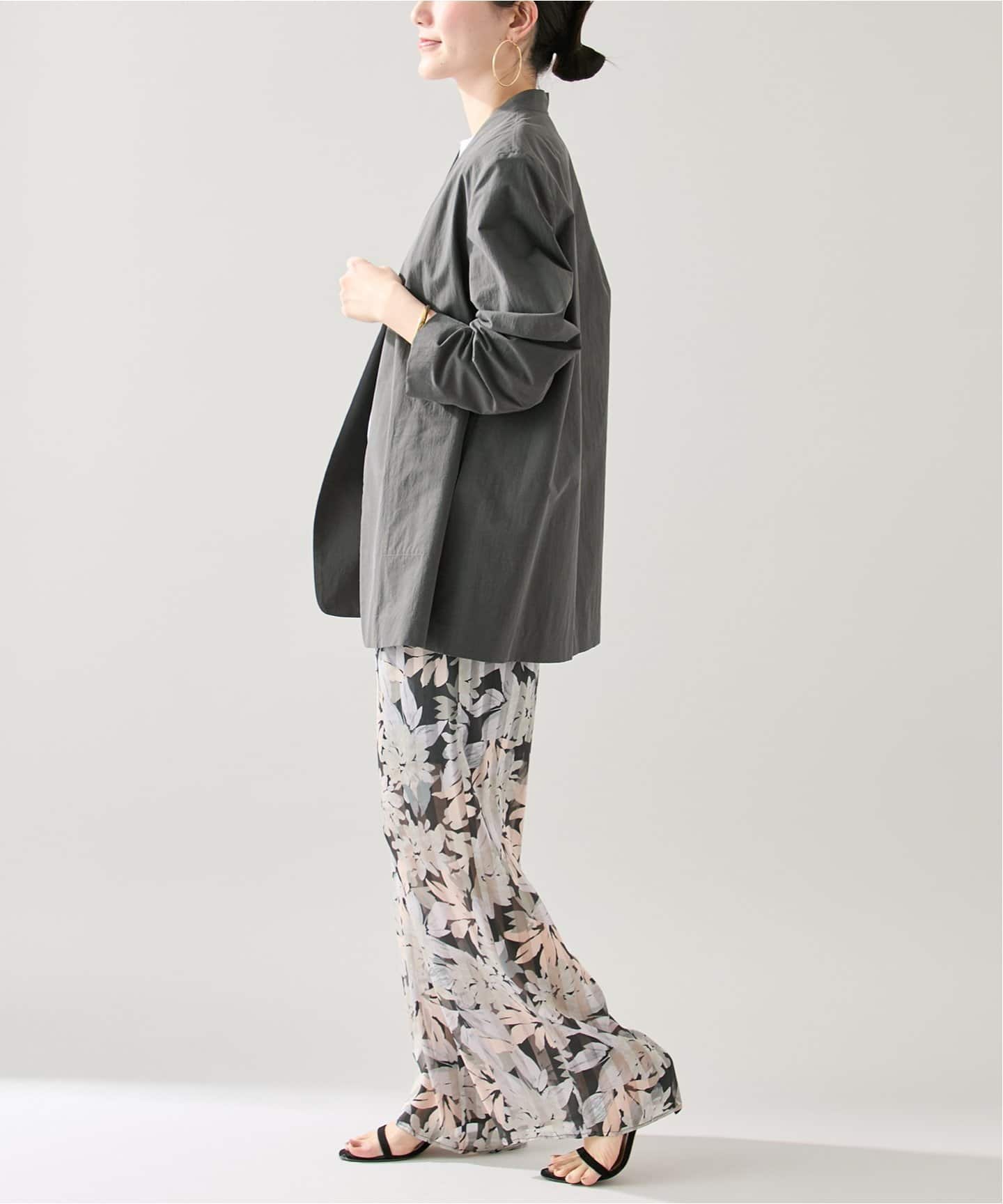 VERMEIL par iena ドライコットンノーカラージャケット 38 ドライコットンノーカラージャケット（ノーカラージャケット