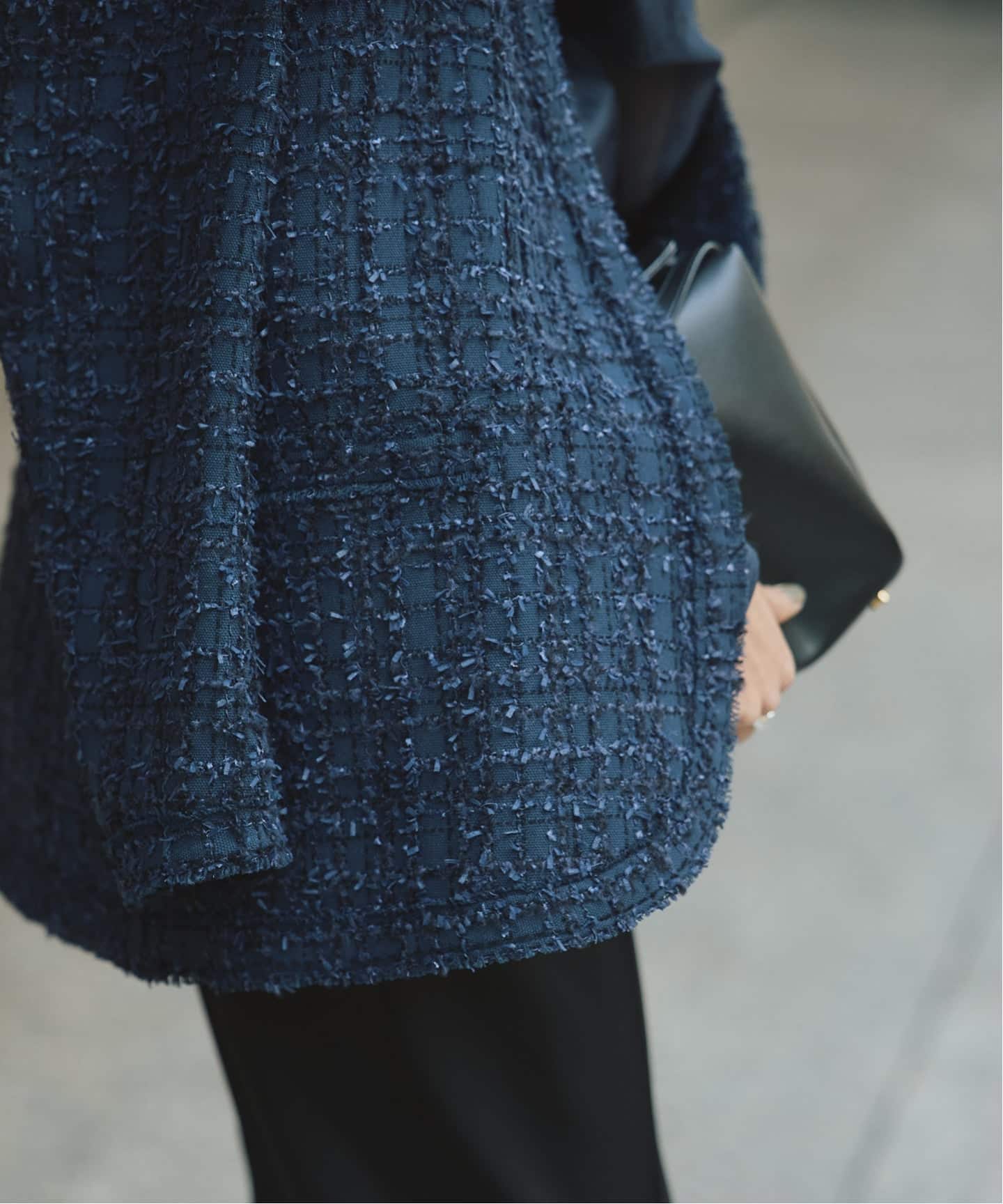 tweedノーカラージャケット（ノーカラージャケット）｜VERMEIL par