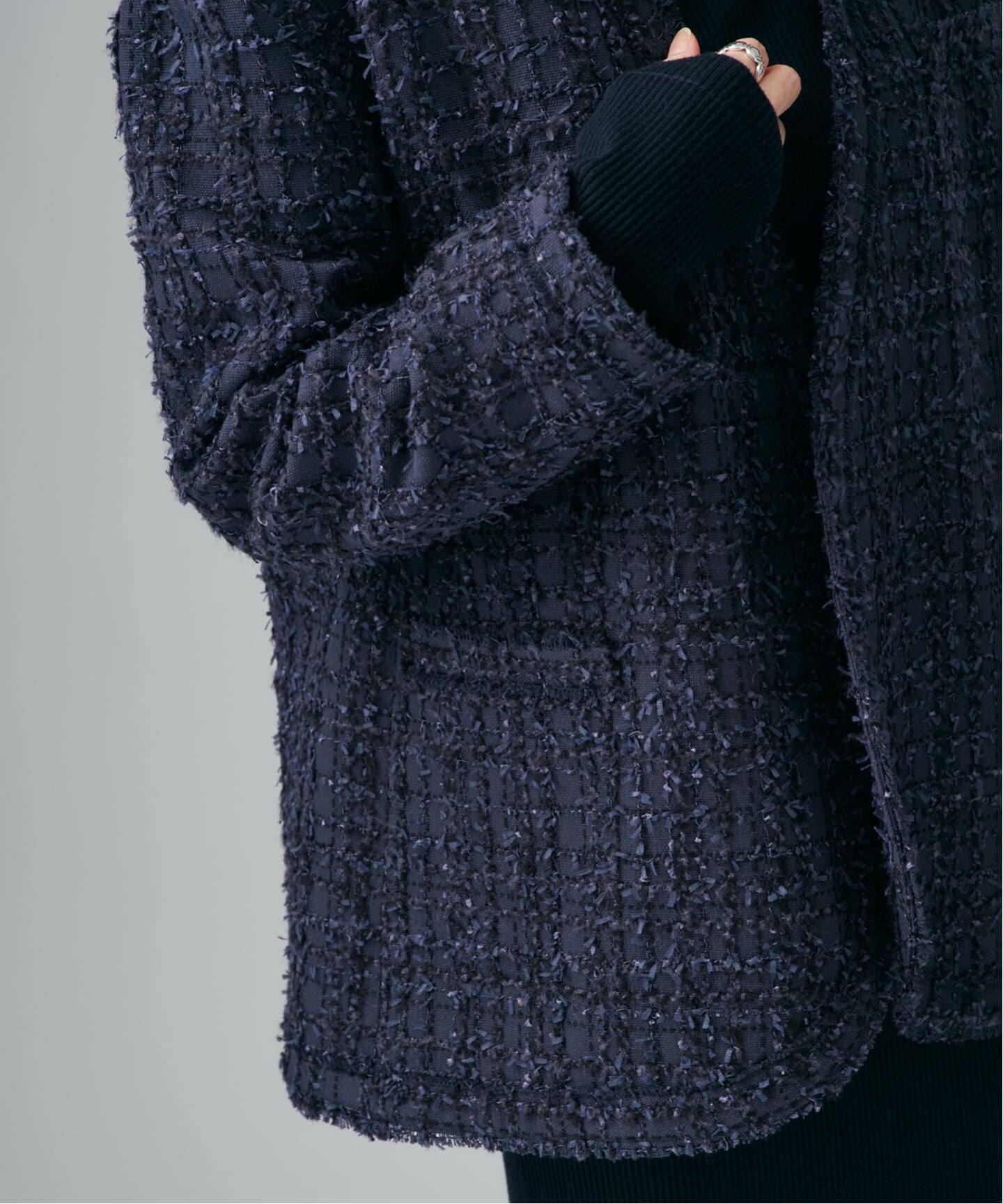 tweedノーカラージャケット（ノーカラージャケット）｜VERMEIL par