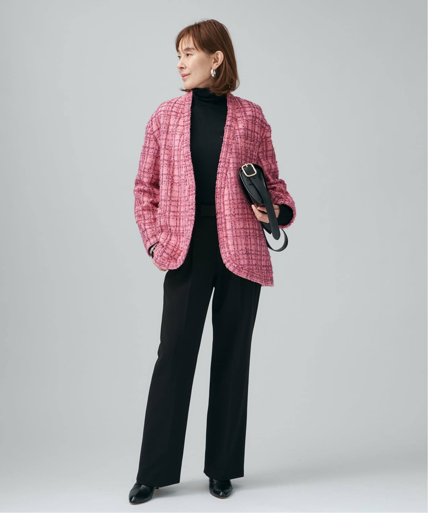 tweedノーカラージャケット（ノーカラージャケット）｜VERMEIL par