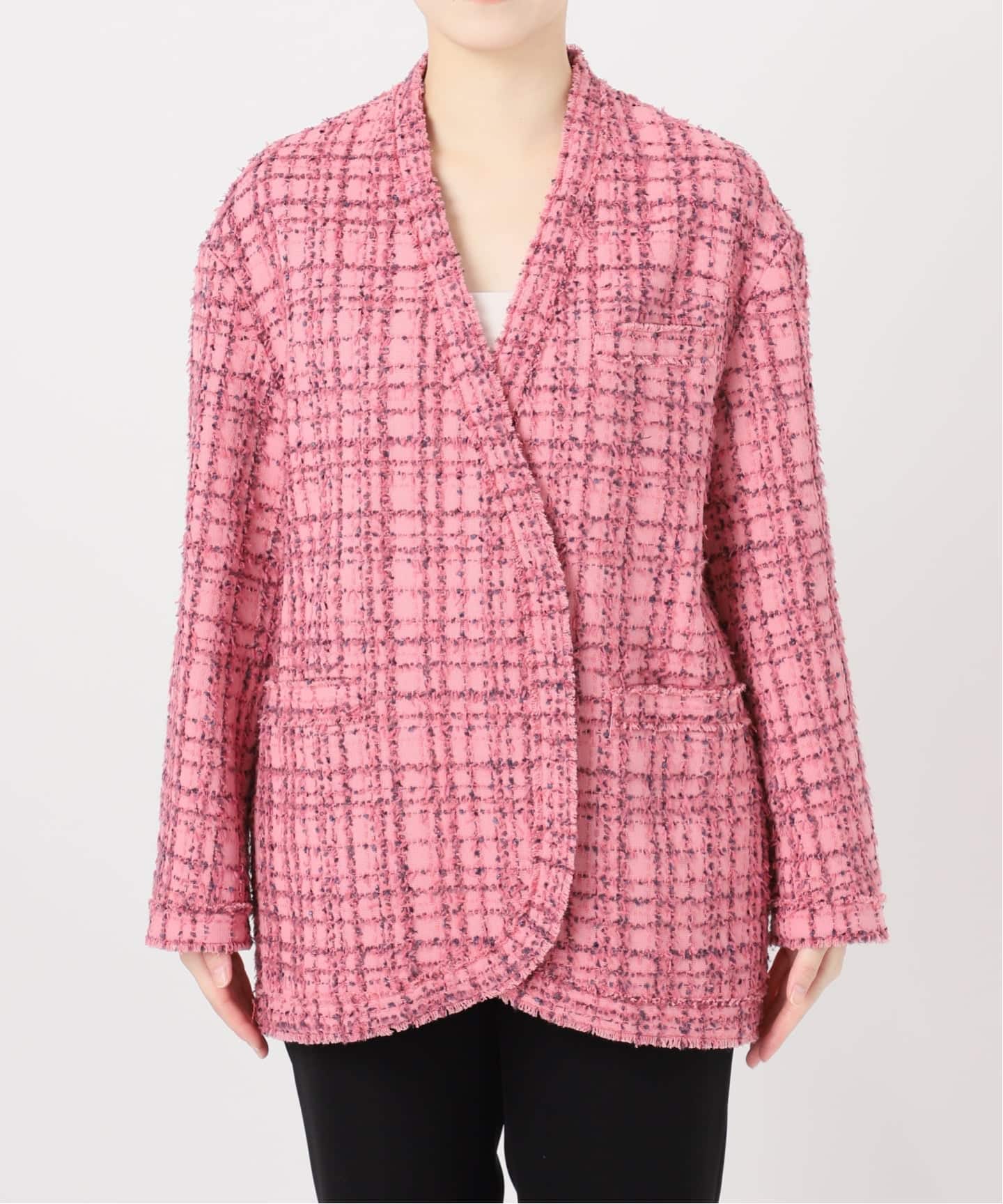 tweedノーカラージャケット（ノーカラージャケット）｜VERMEIL par